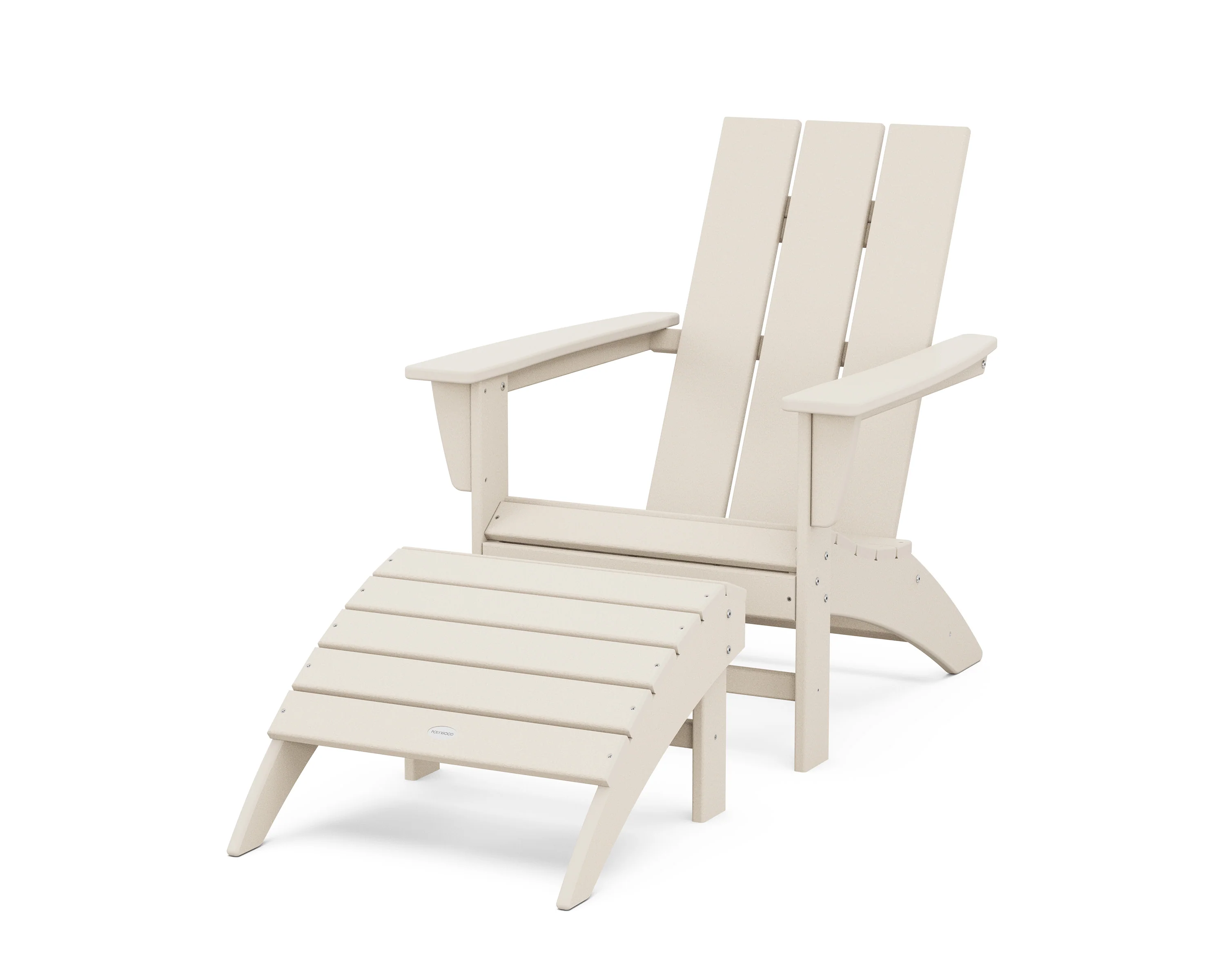 Modern Adirondack Chair 2-Piece Set with Ottoman - Image 15