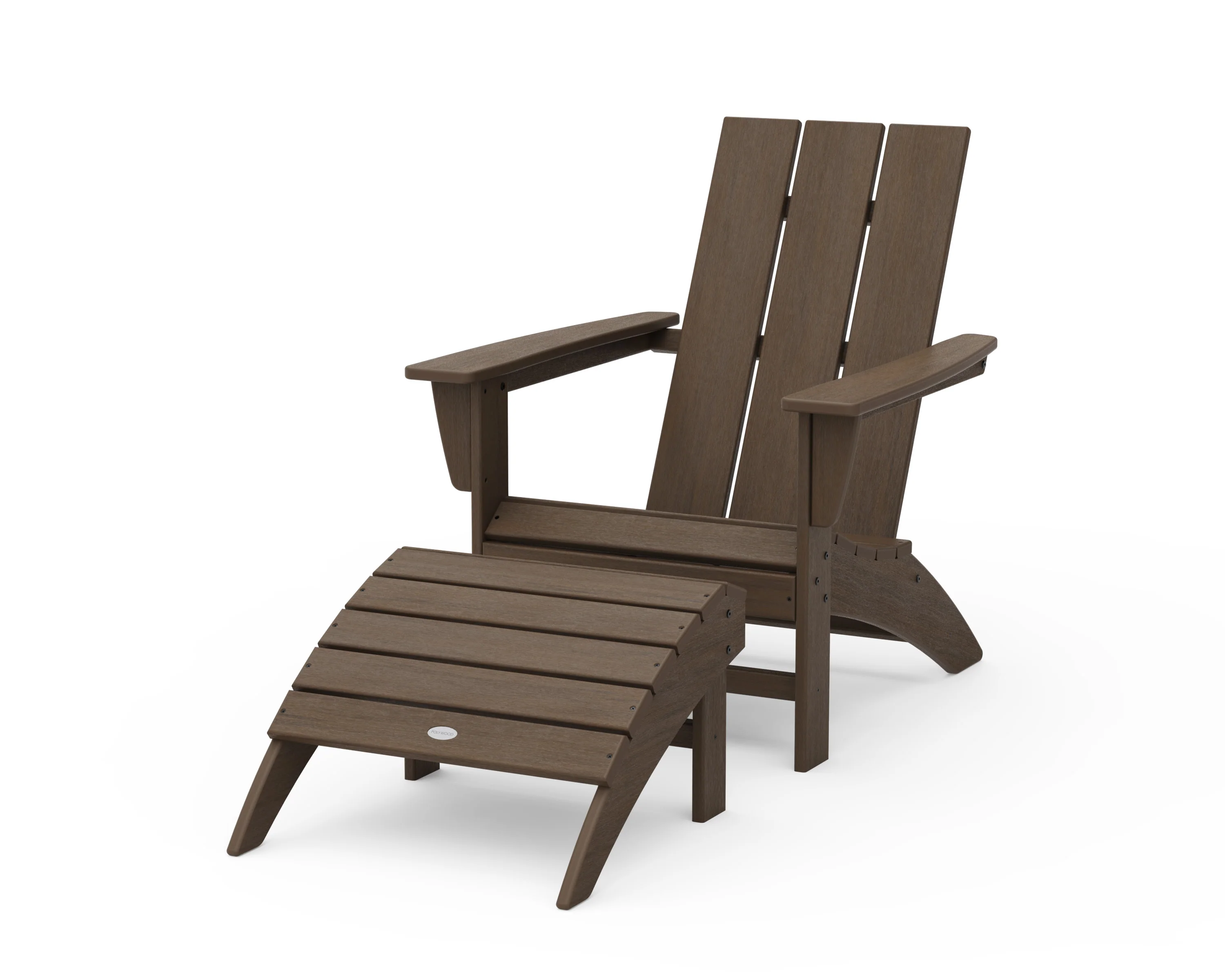 Modern Adirondack Chair 2-Piece Set with Ottoman - Image 19