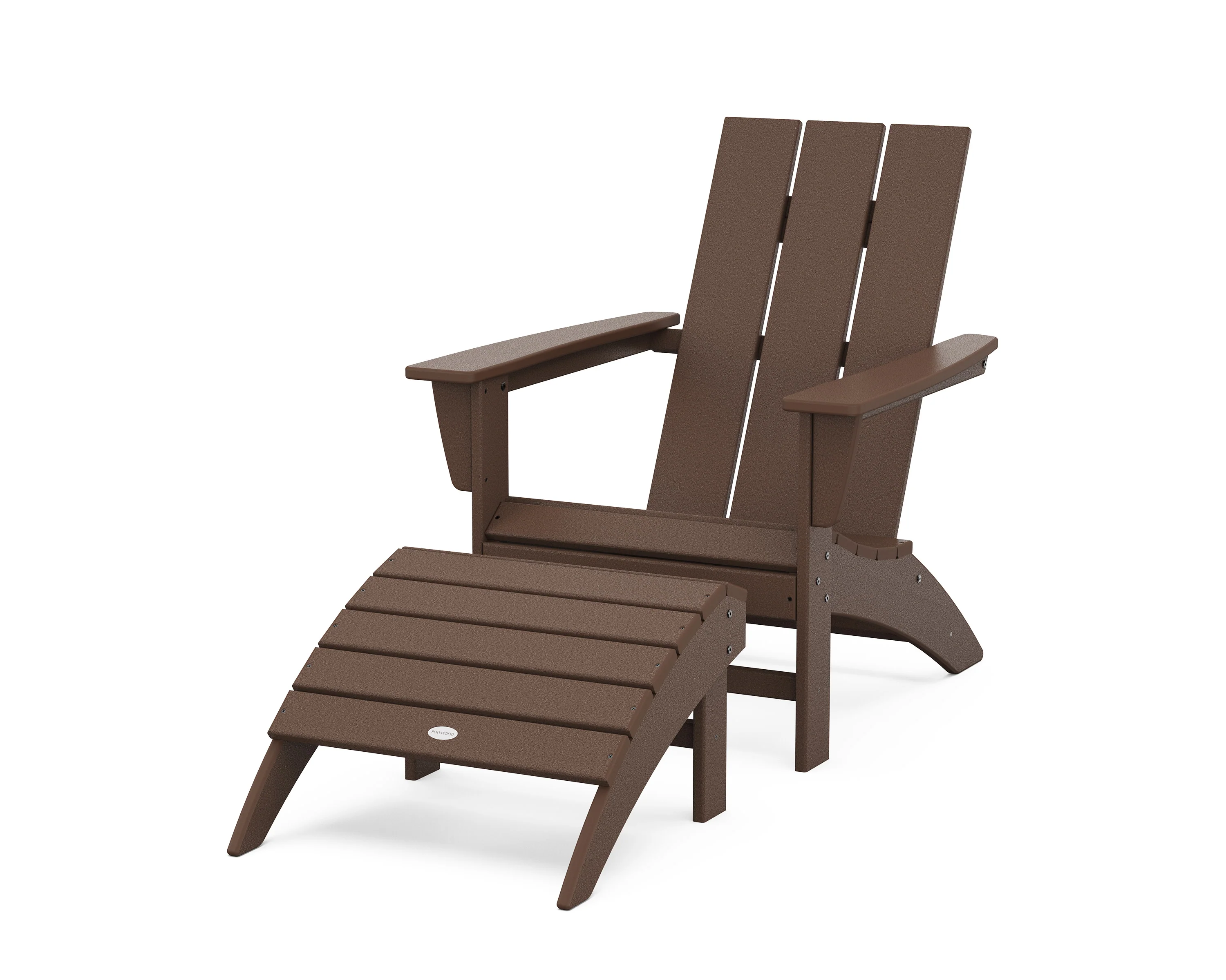 Modern Adirondack Chair 2-Piece Set with Ottoman - Image 2