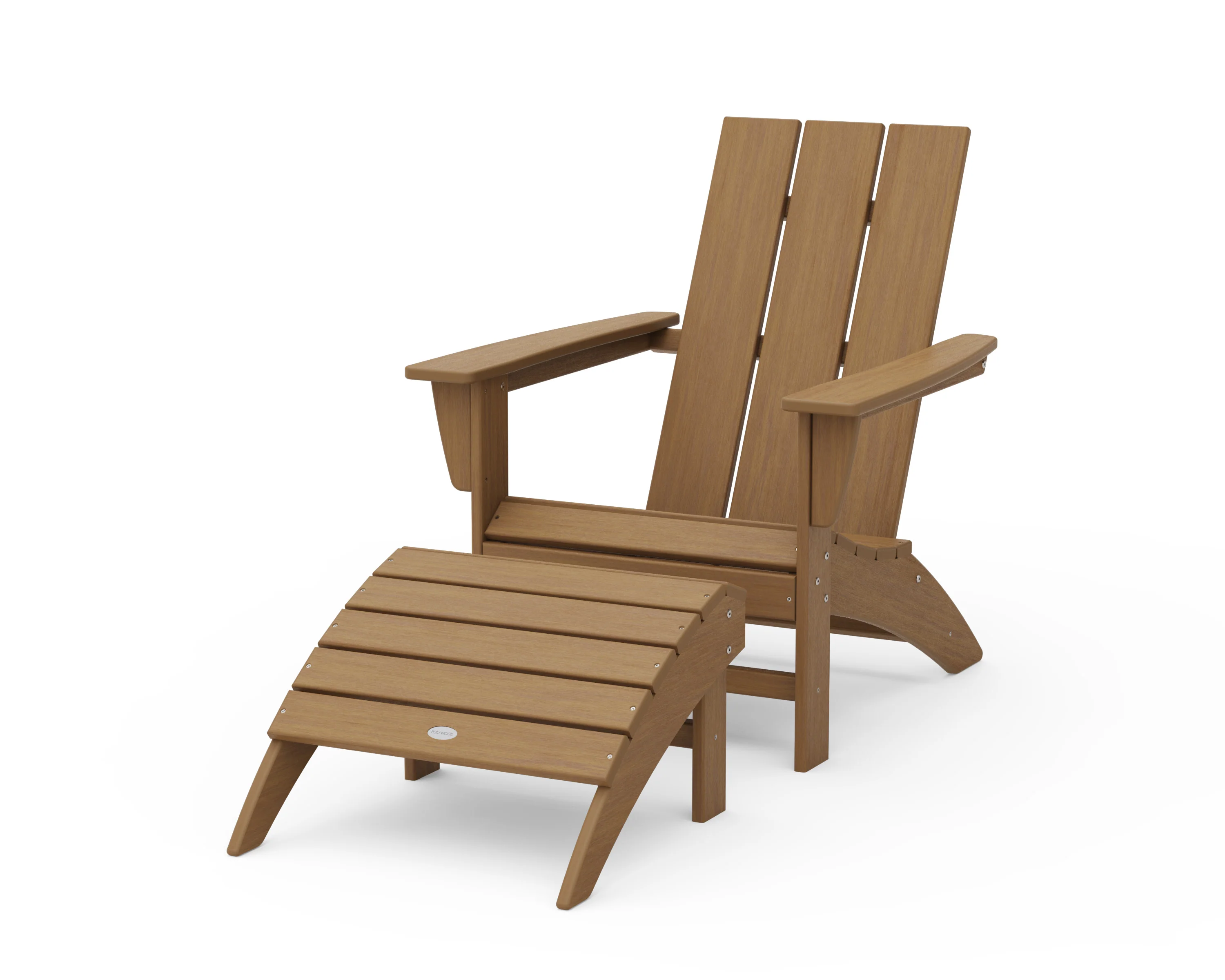 Modern Adirondack Chair 2-Piece Set with Ottoman - Image 20