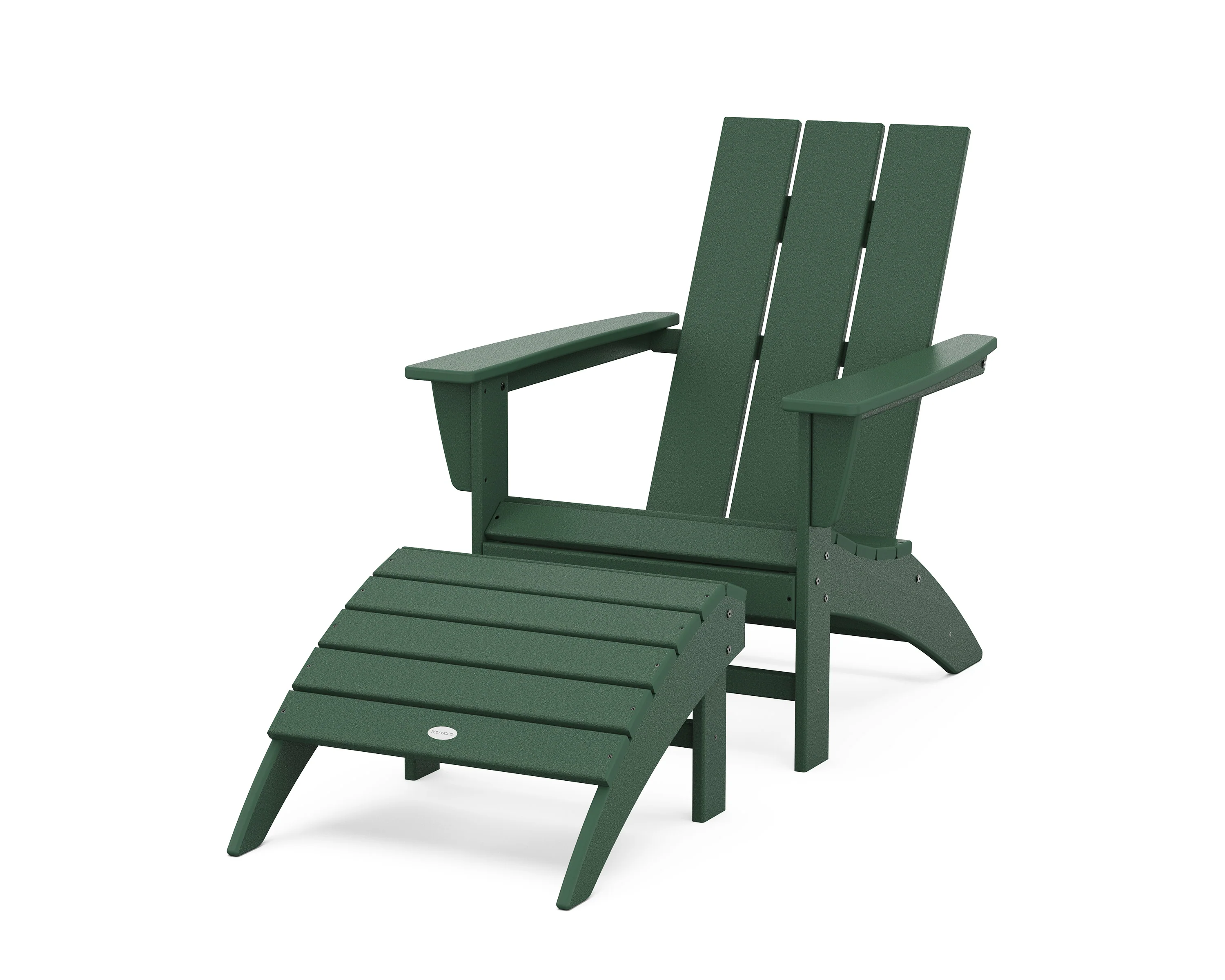 Modern Adirondack Chair 2-Piece Set with Ottoman - Image 4