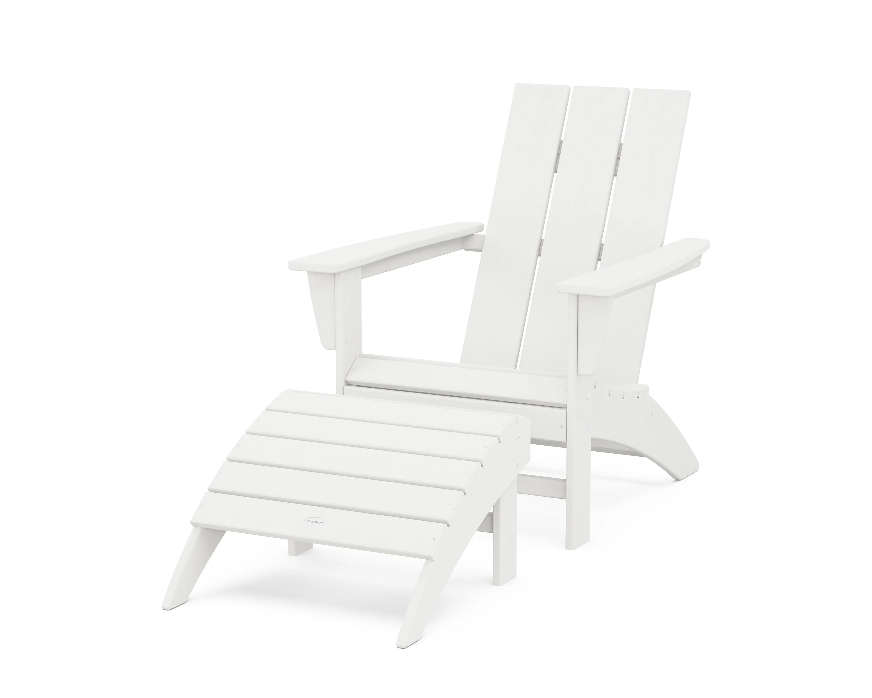 Modern Adirondack Chair 2-Piece Set with Ottoman - Image 5