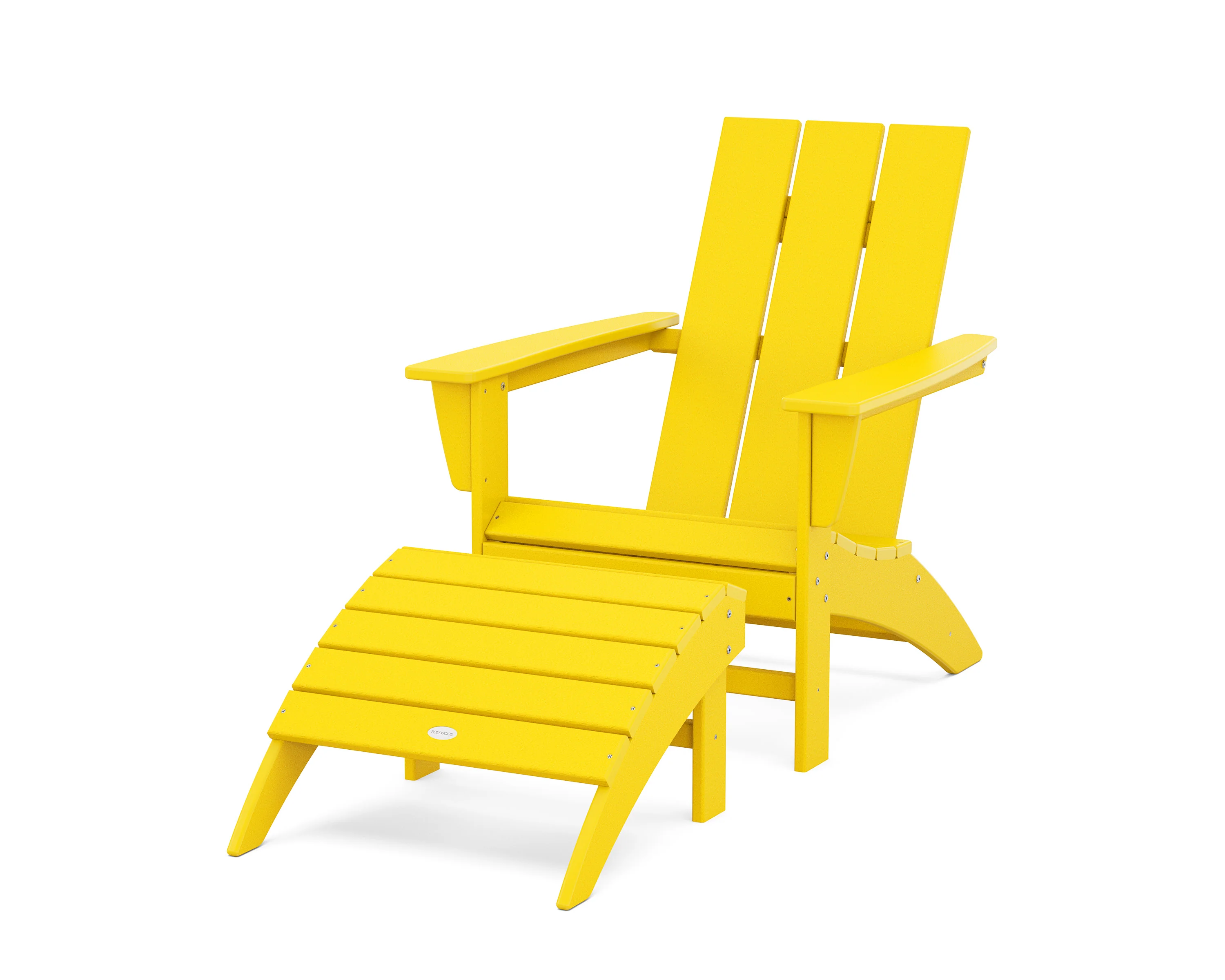 Modern Adirondack Chair 2-Piece Set with Ottoman - Image 9