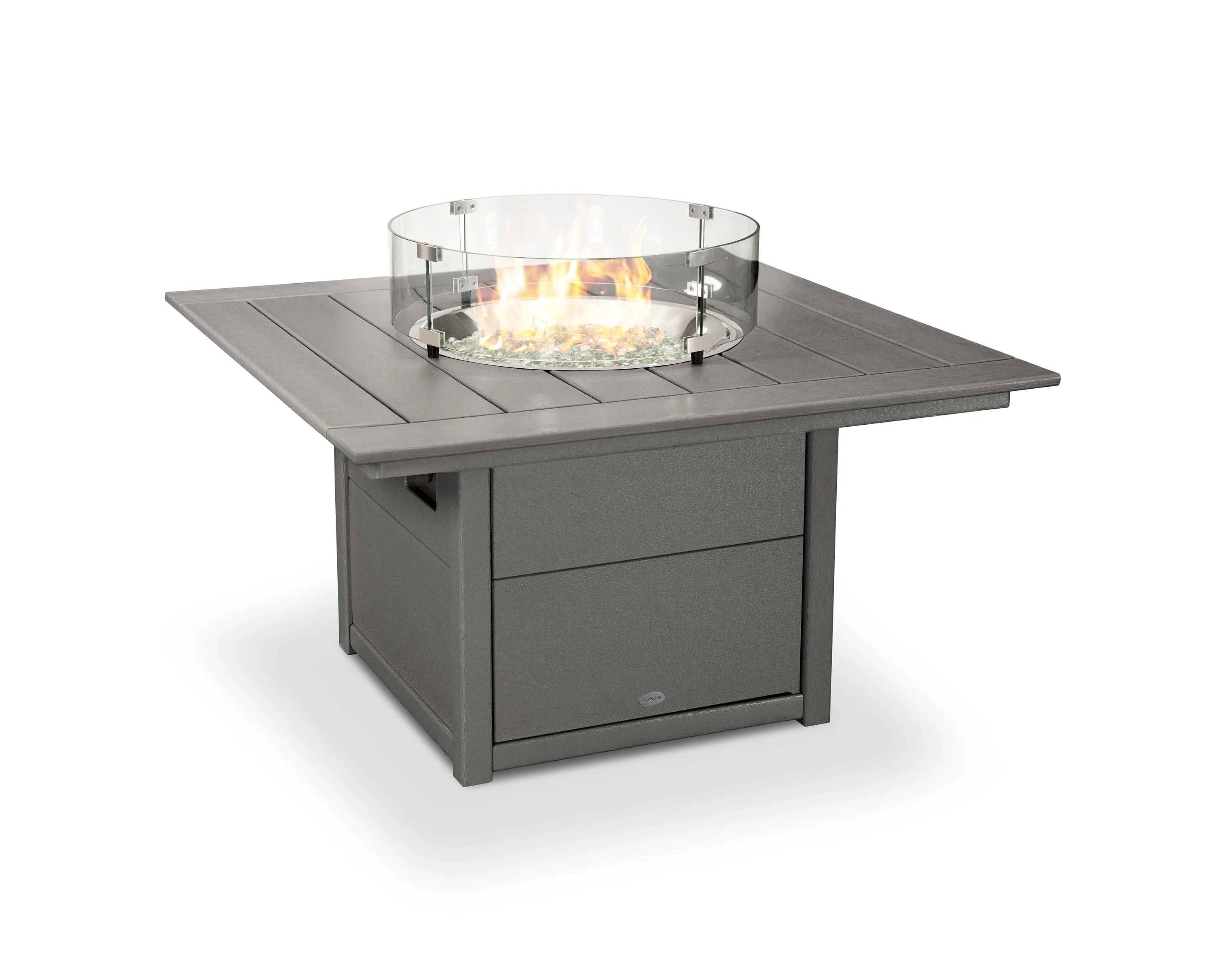 Modern Curveback Adirondack 5-Piece Conversation Set with Fire Pit Table - Image 2