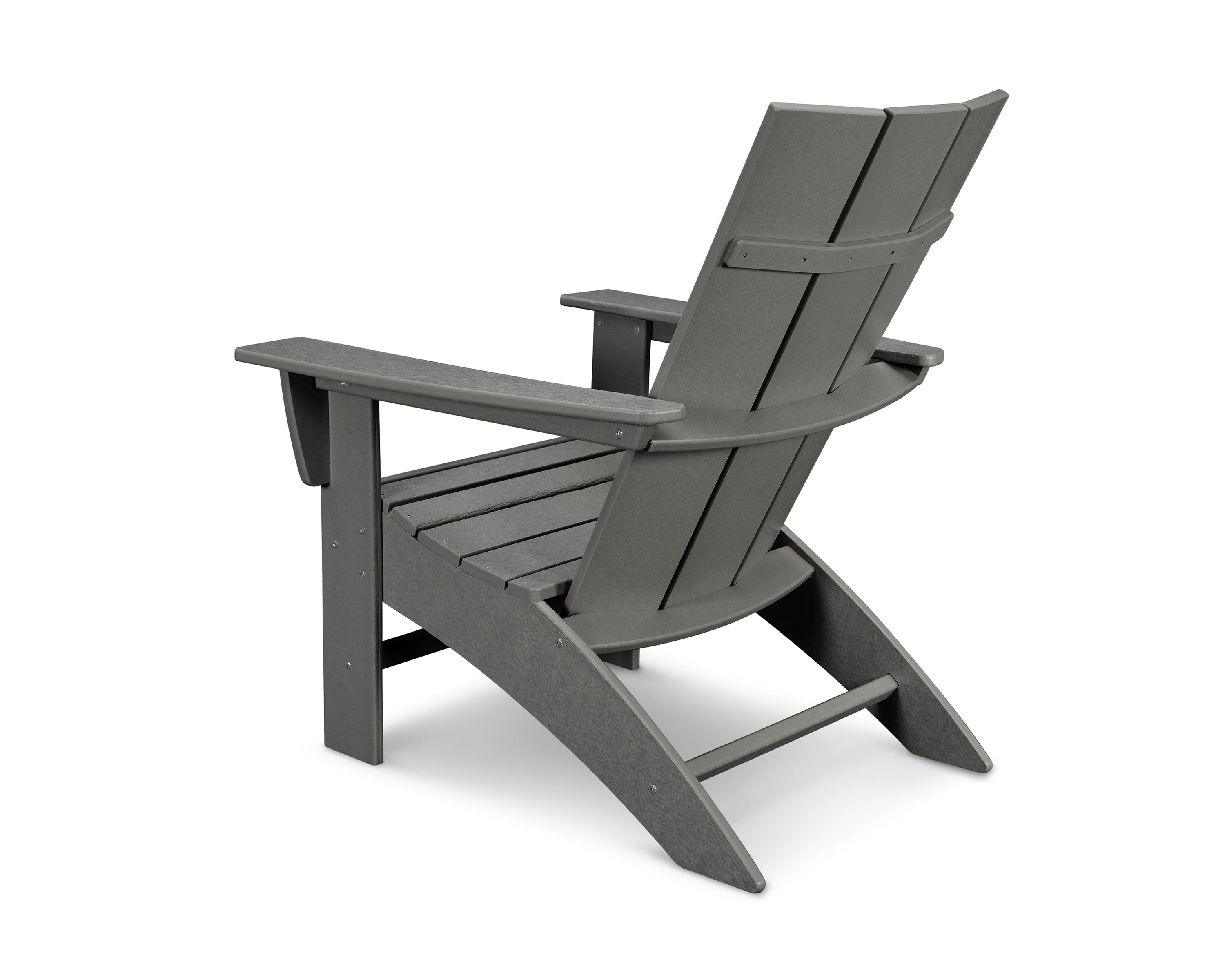 Modern Curveback Adirondack 5-Piece Conversation Set with Fire Pit Table - Image 4