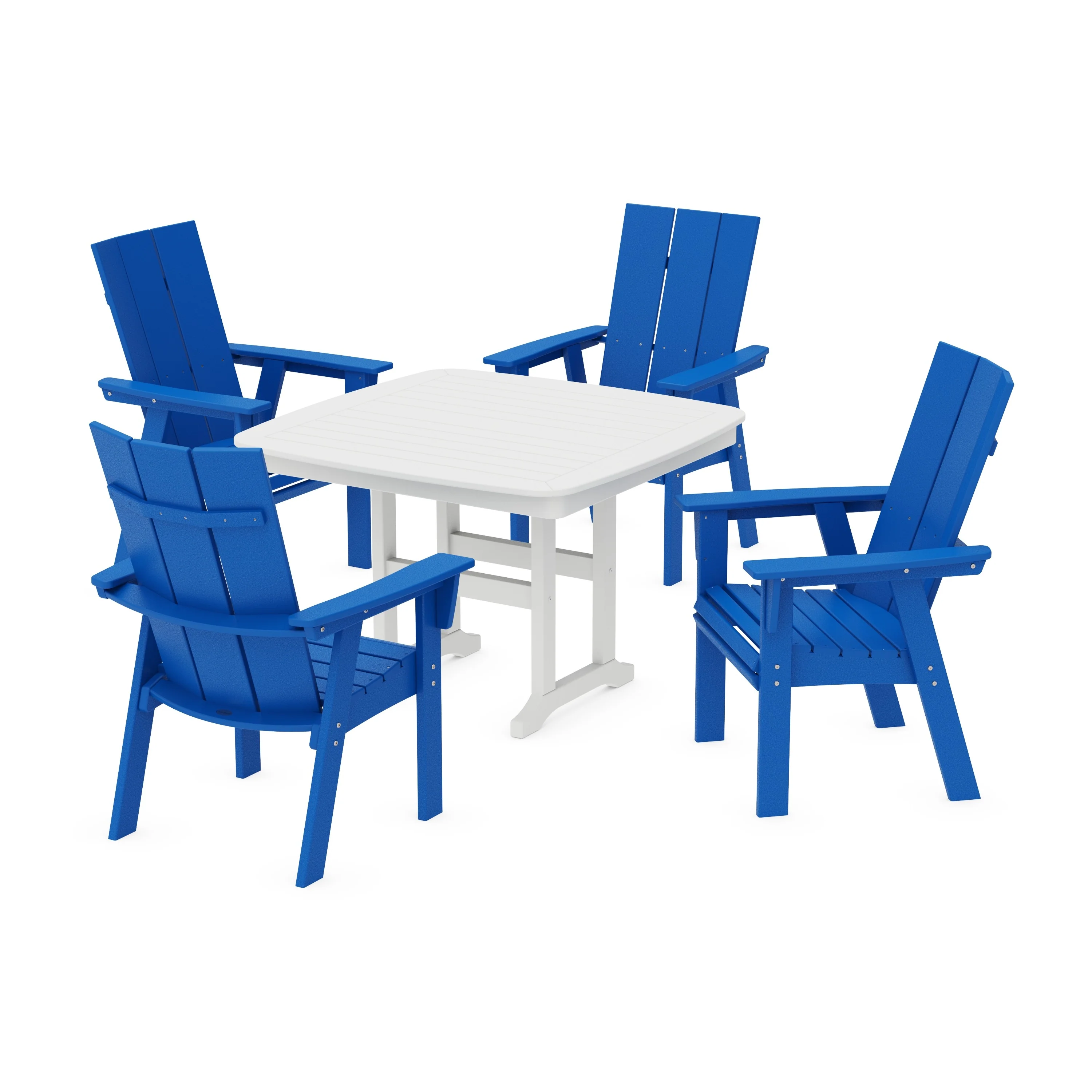 Modern Curveback Adirondack 5-Piece Dining Set - Image 11