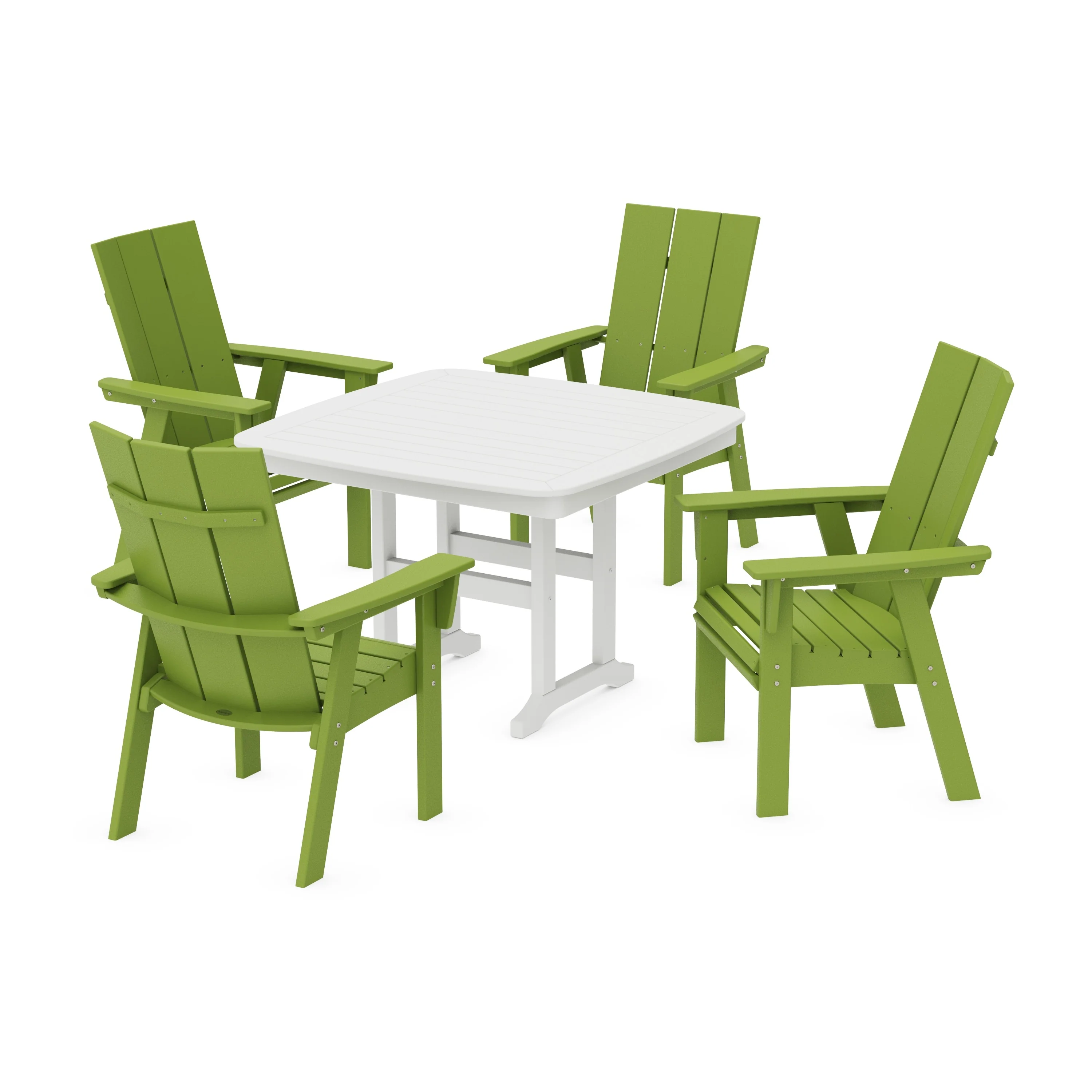 Modern Curveback Adirondack 5-Piece Dining Set - Image 12