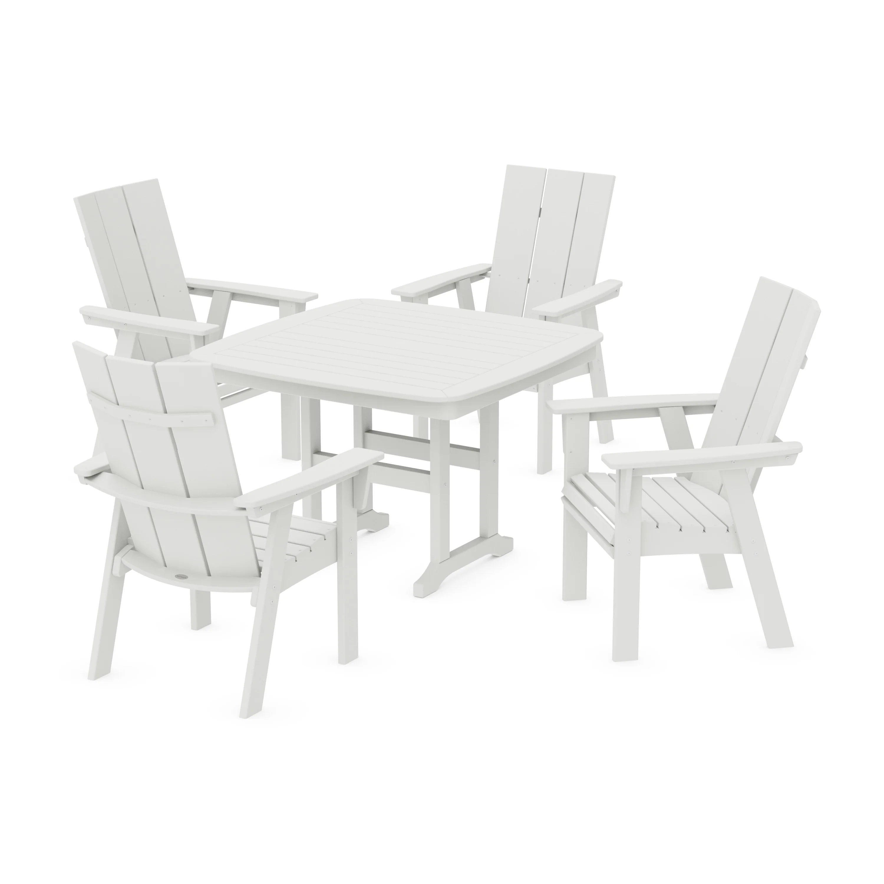 Modern Curveback Adirondack 5-Piece Dining Set - Image 13