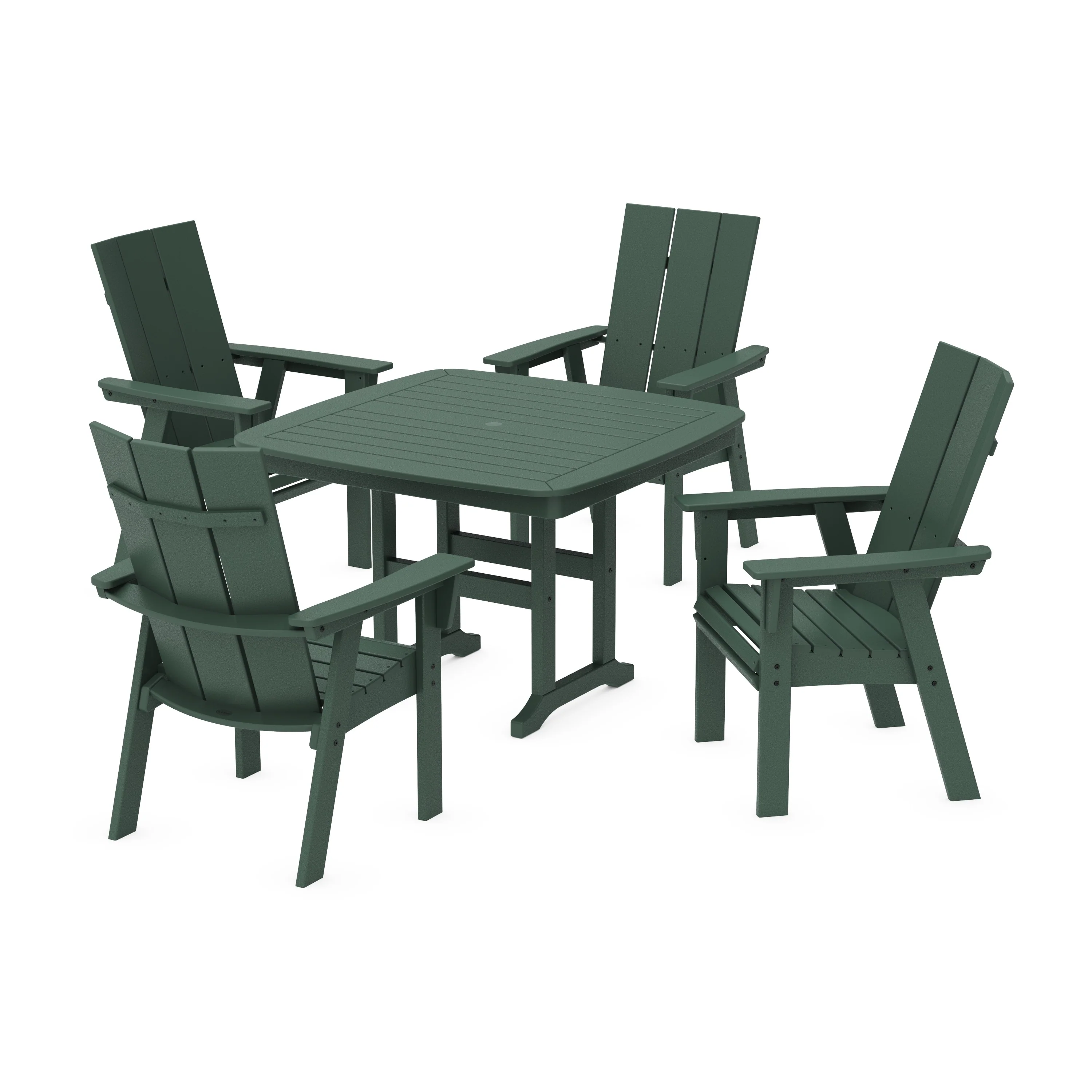 Modern Curveback Adirondack 5-Piece Dining Set - Image 15
