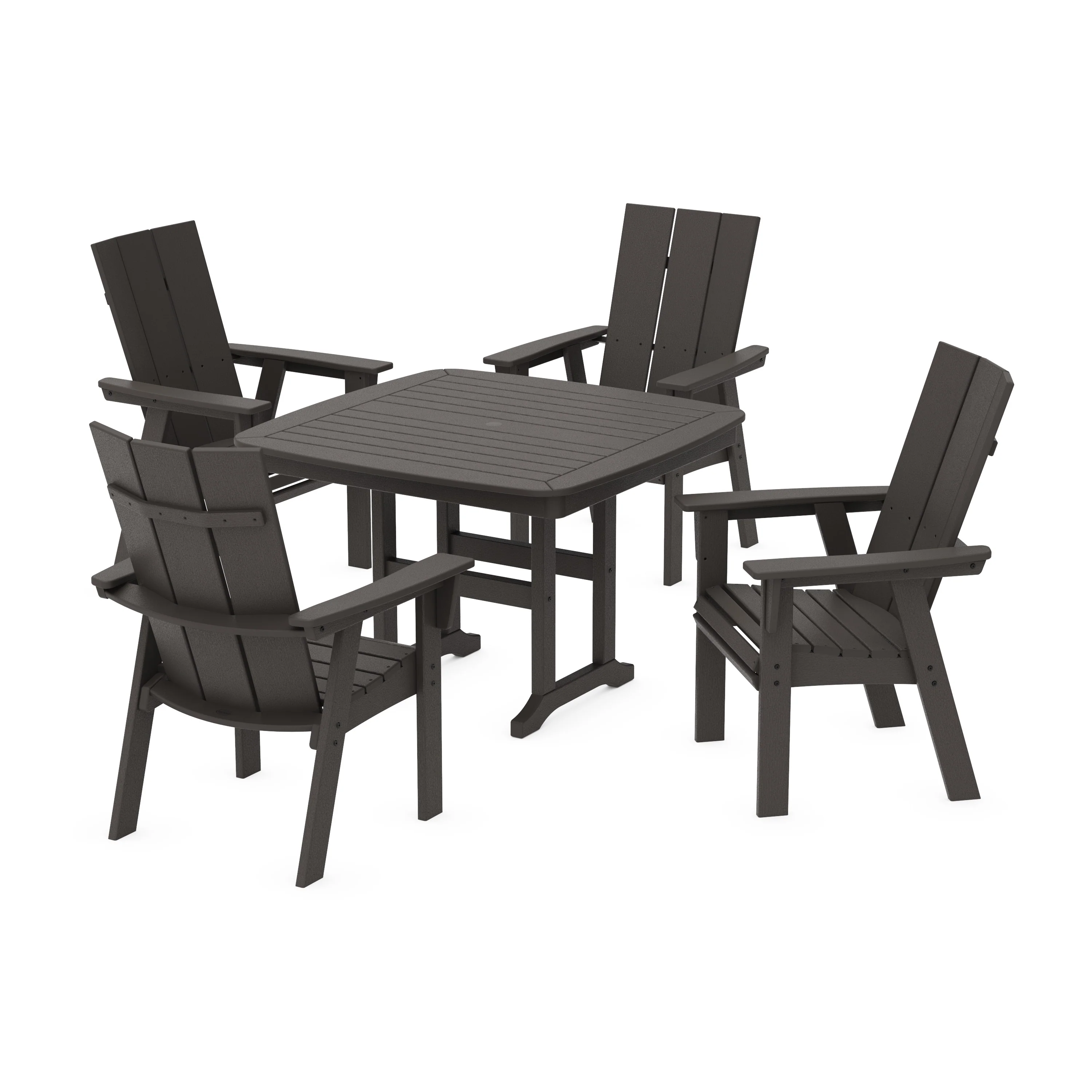 Modern Curveback Adirondack 5-Piece Dining Set - Image 16