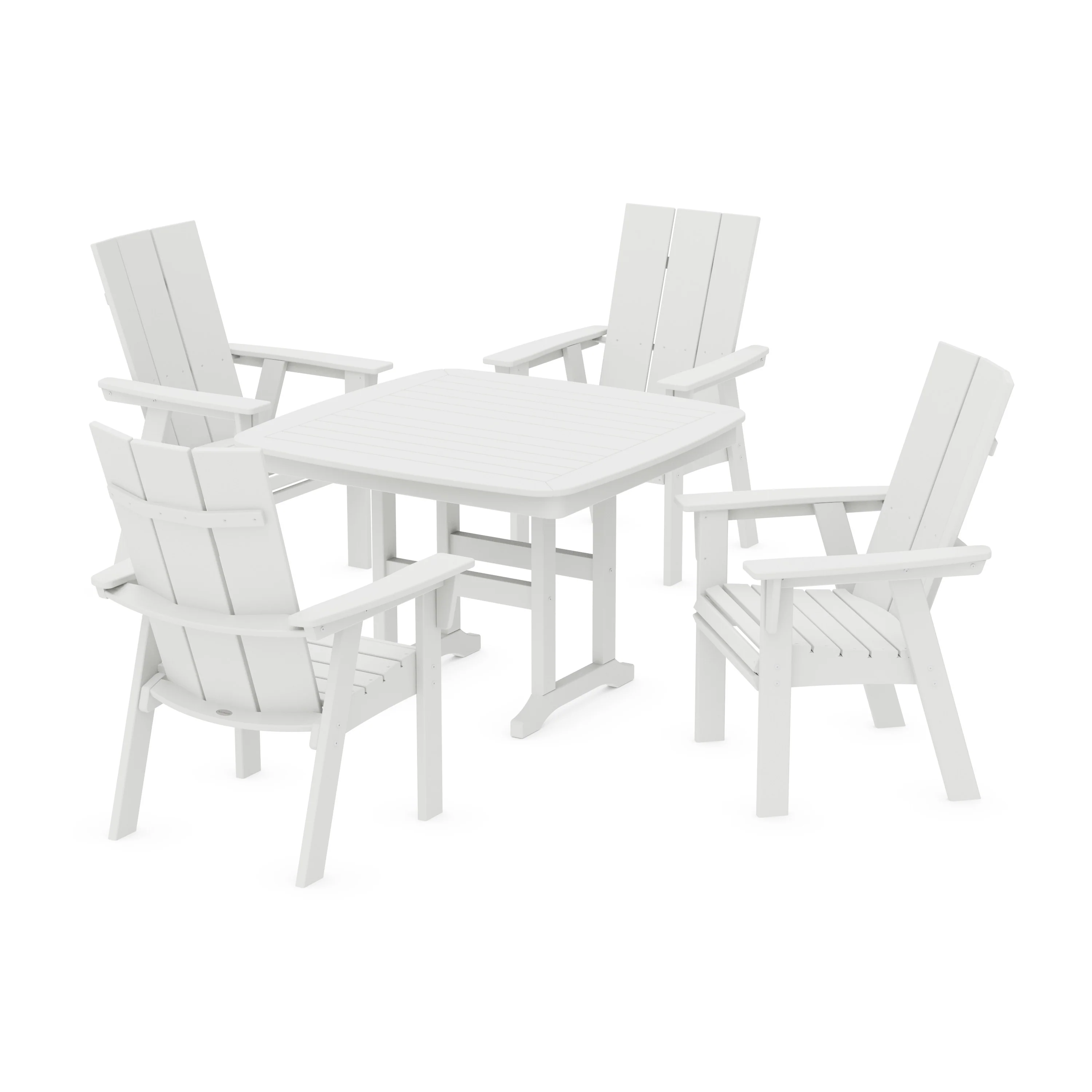 Modern Curveback Adirondack 5-Piece Dining Set - Image 17