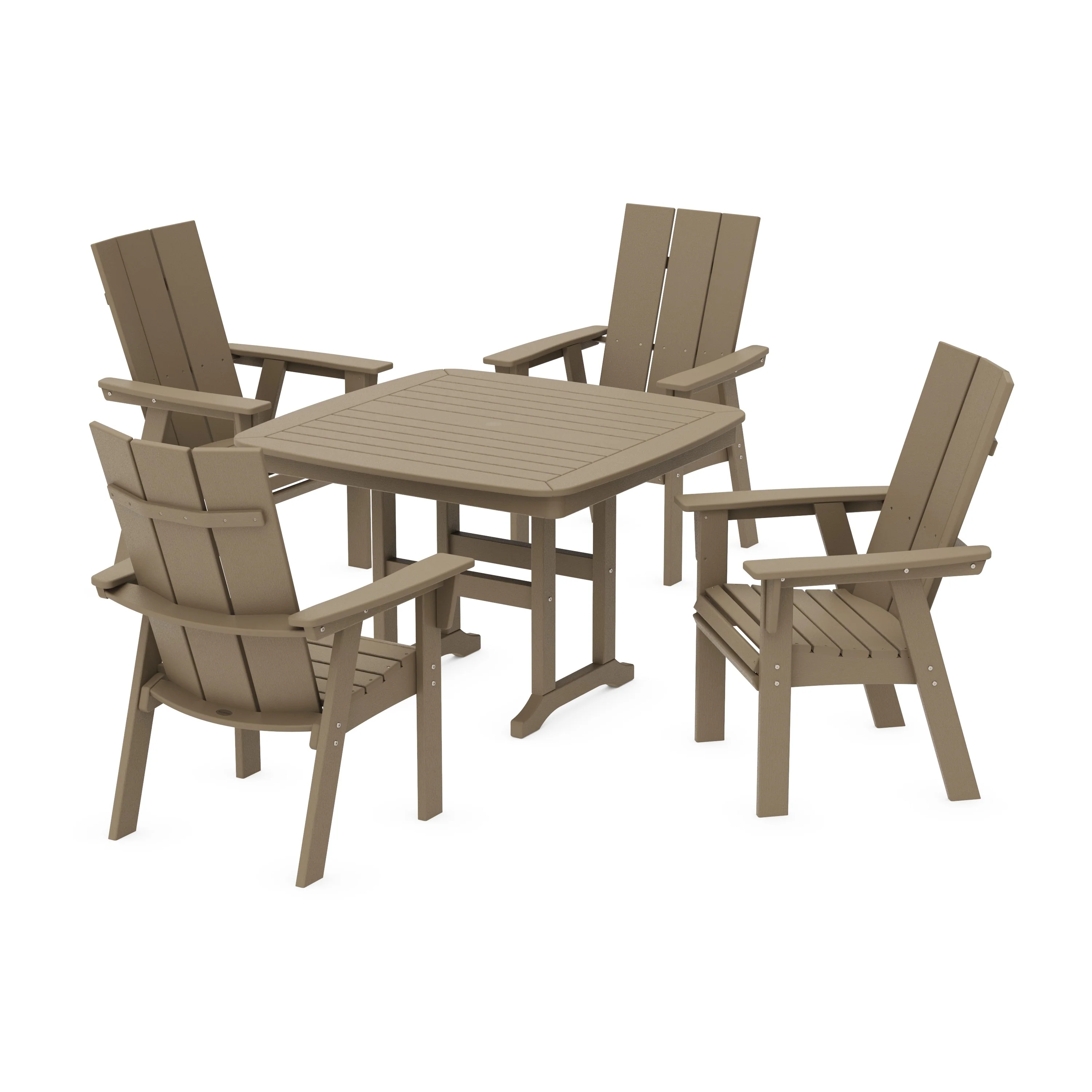 Modern Curveback Adirondack 5-Piece Dining Set - Image 18
