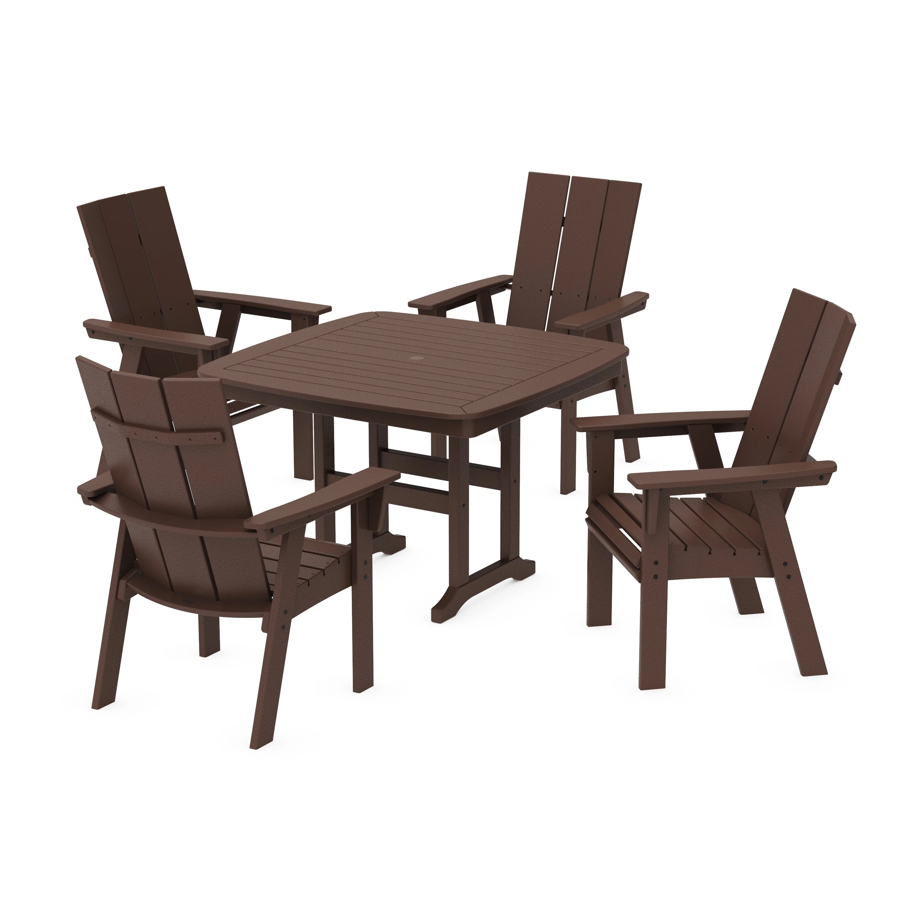Modern Curveback Adirondack 5-Piece Dining Set - Image 19