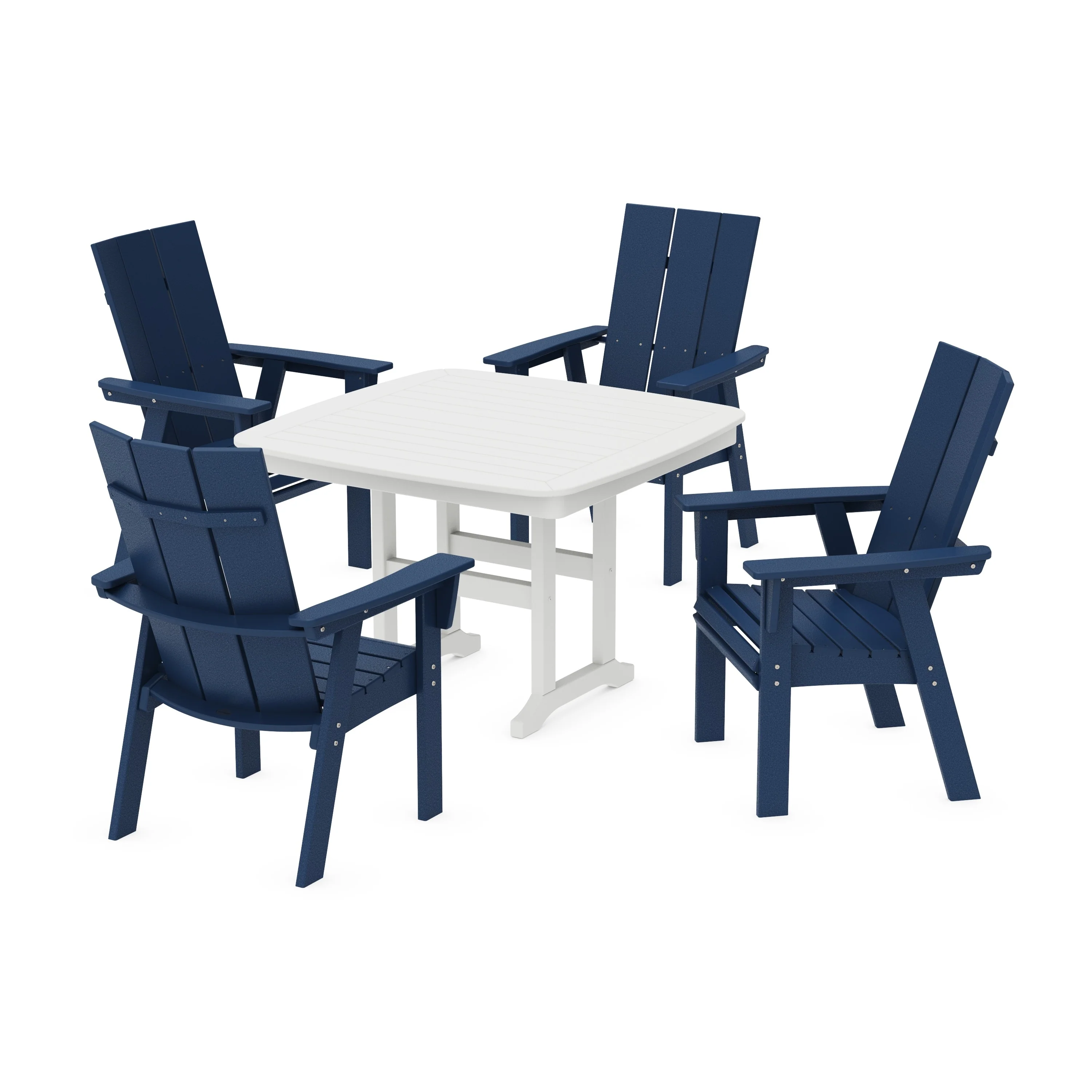 Modern Curveback Adirondack 5-Piece Dining Set - Image 6