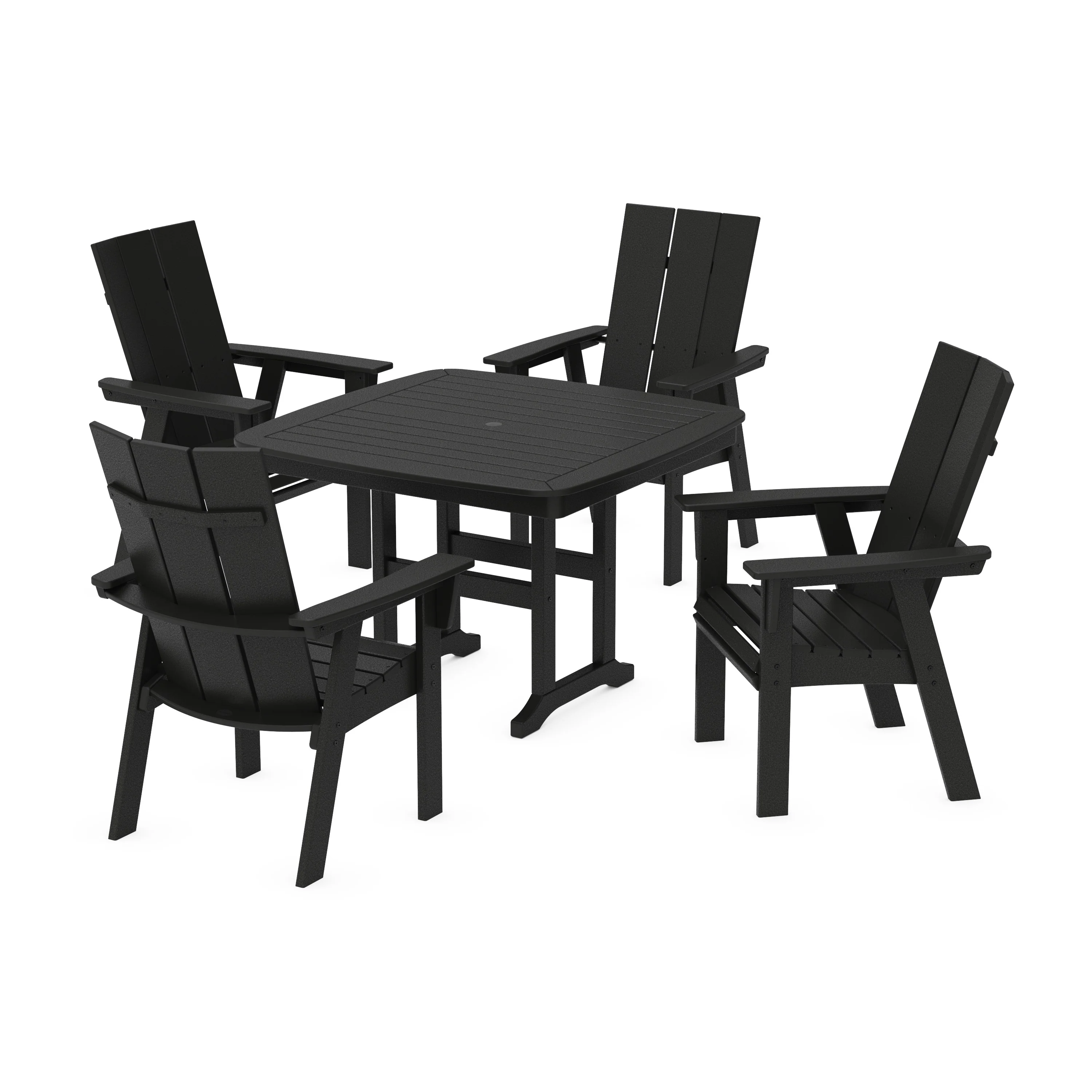 Modern Curveback Adirondack 5-Piece Dining Set - Image 7