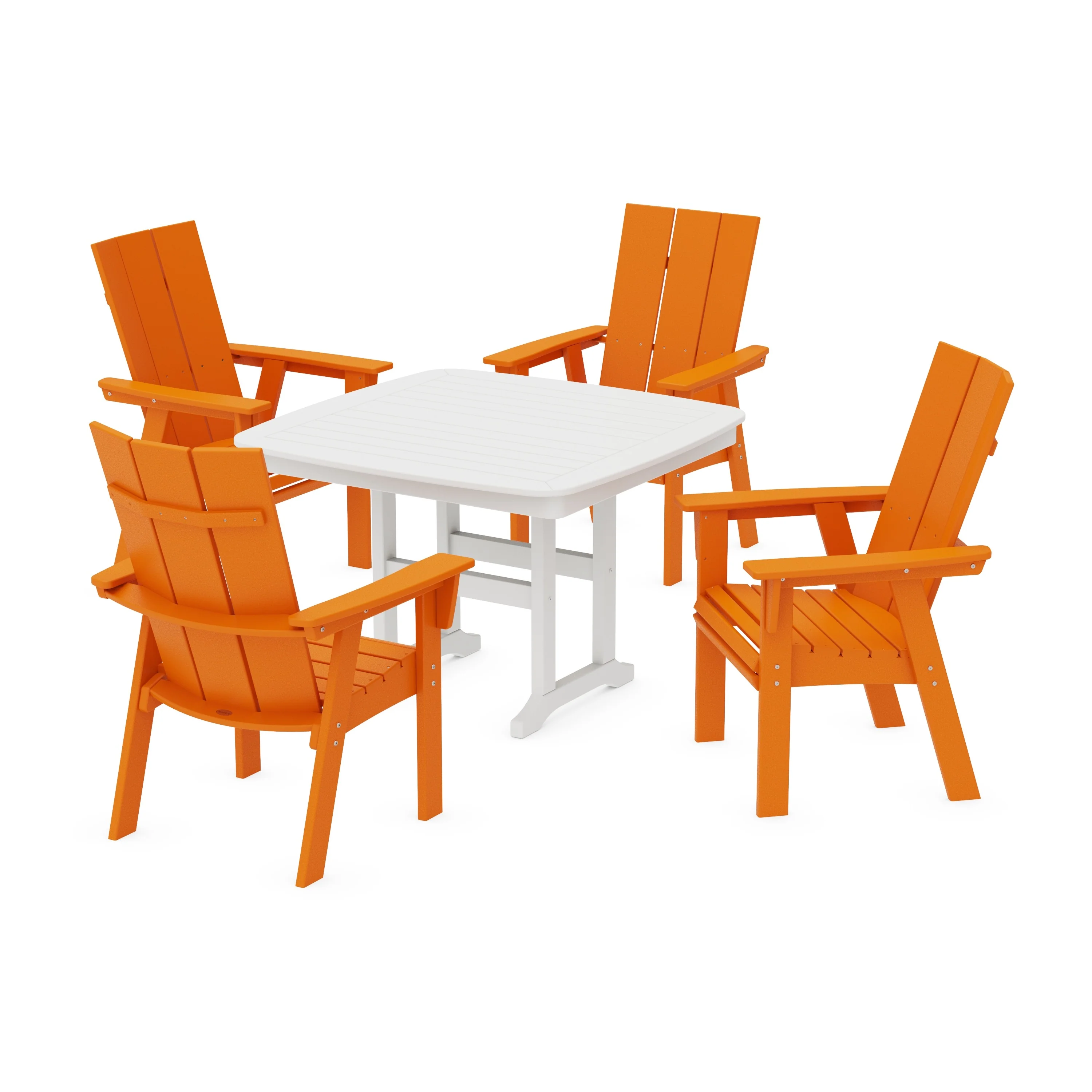 Modern Curveback Adirondack 5-Piece Dining Set - Image 8