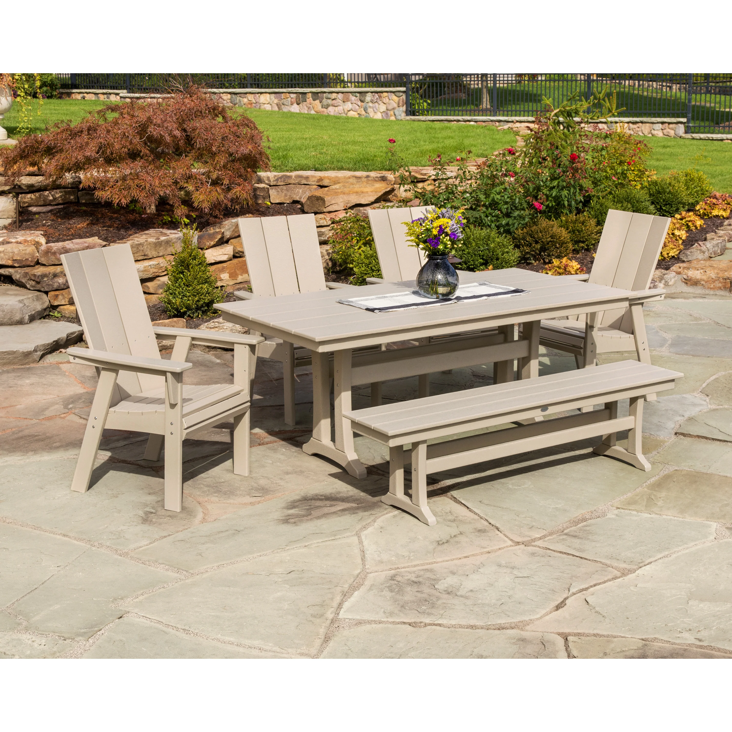 Modern Curveback Adirondack Dining Chair - Image 3