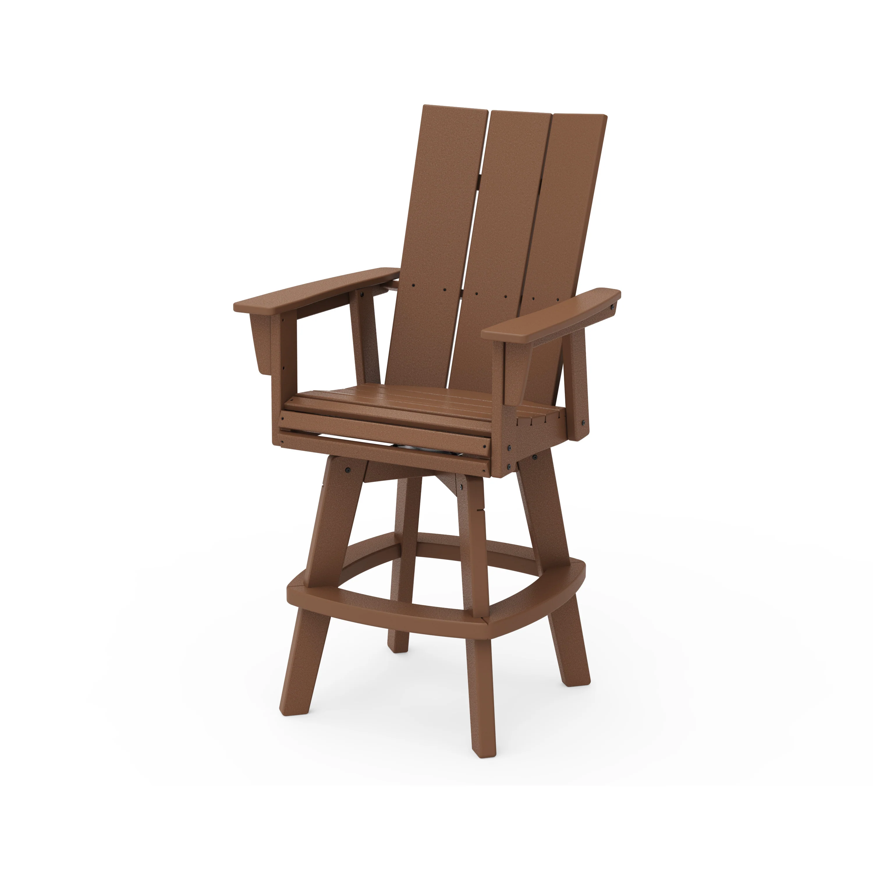 Modern Curveback Adirondack Swivel Bar Chair - Image 13