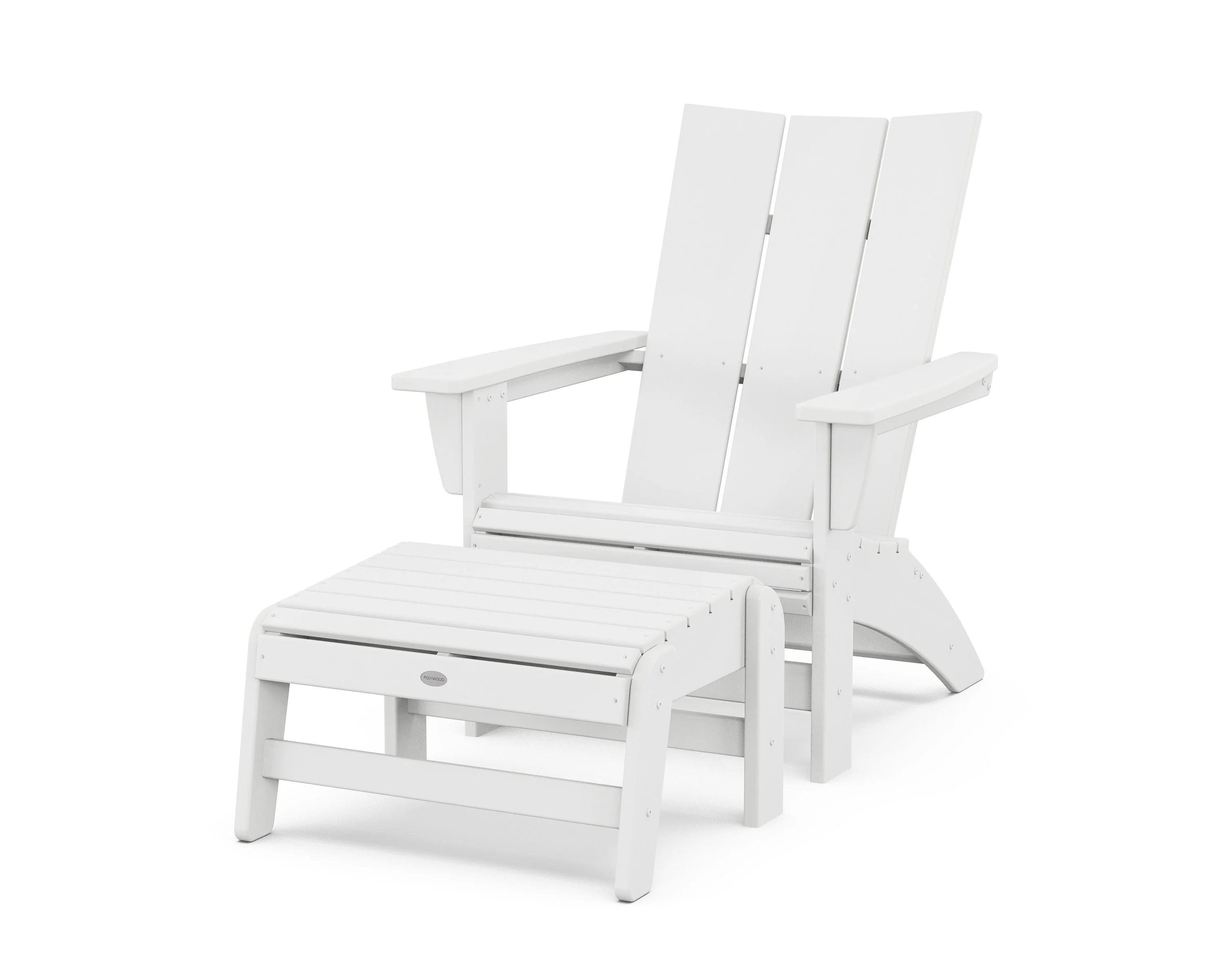 Modern Grand Adirondack Chair with Ottoman - Image 10