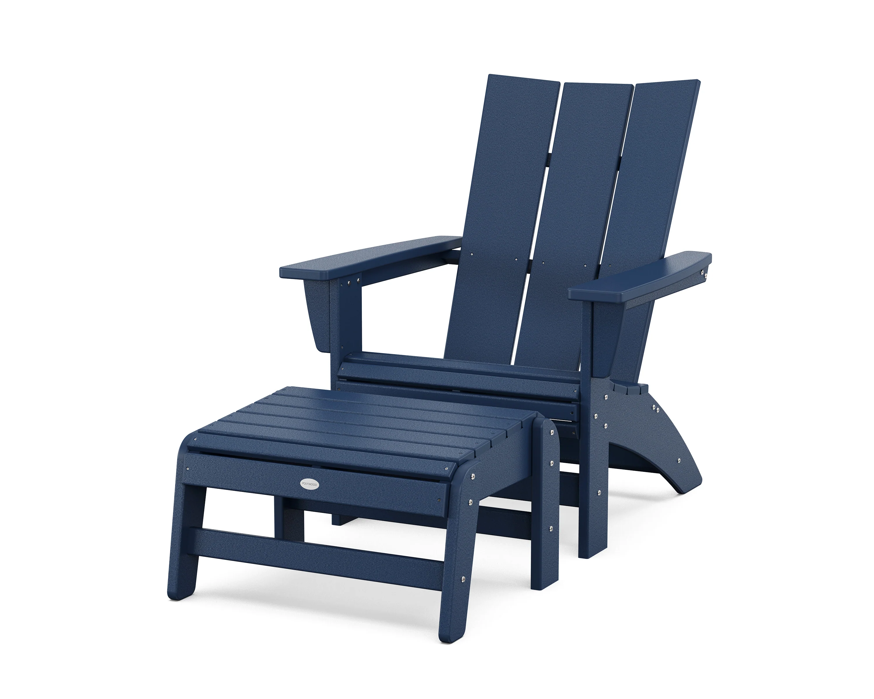 Modern Grand Adirondack Chair with Ottoman - Image 11
