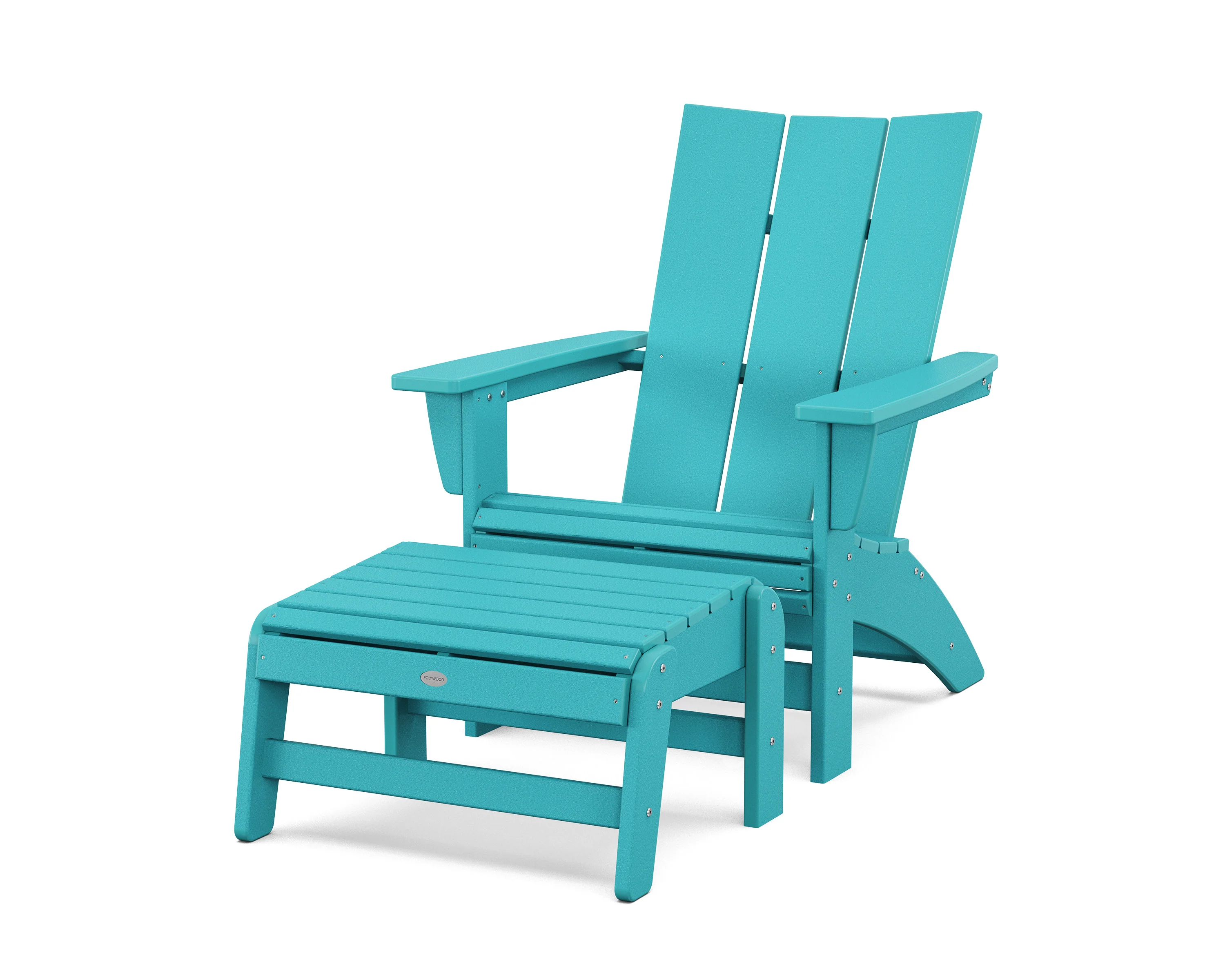 Modern Grand Adirondack Chair with Ottoman - Image 15