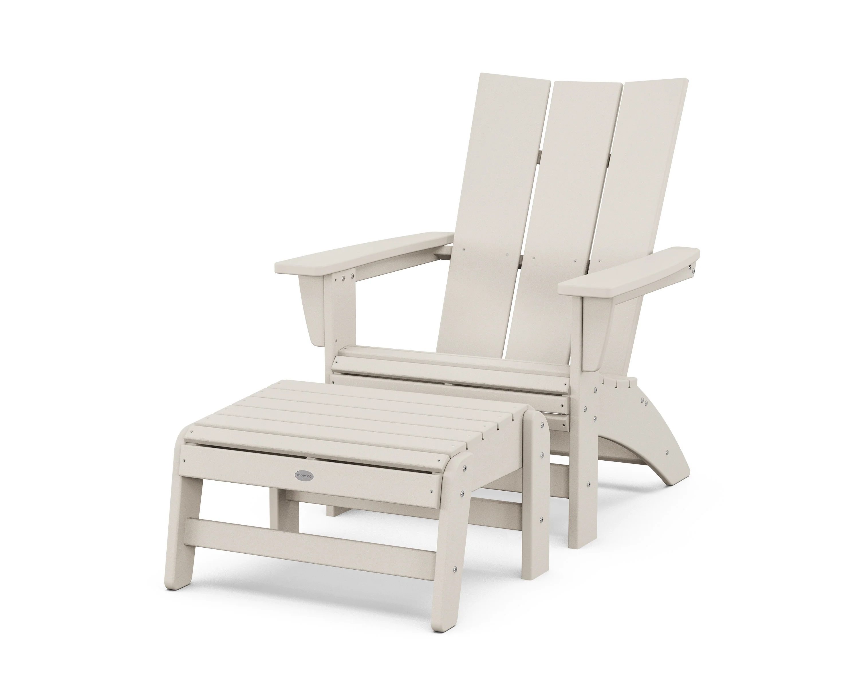 Modern Grand Adirondack Chair with Ottoman - Image 16