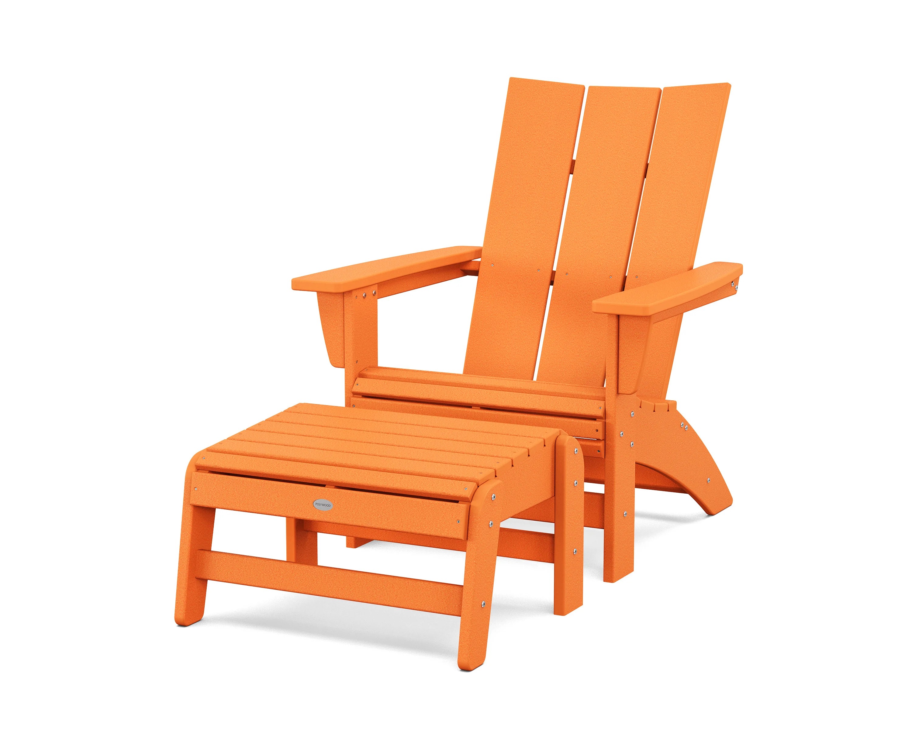 Modern Grand Adirondack Chair with Ottoman - Image 17