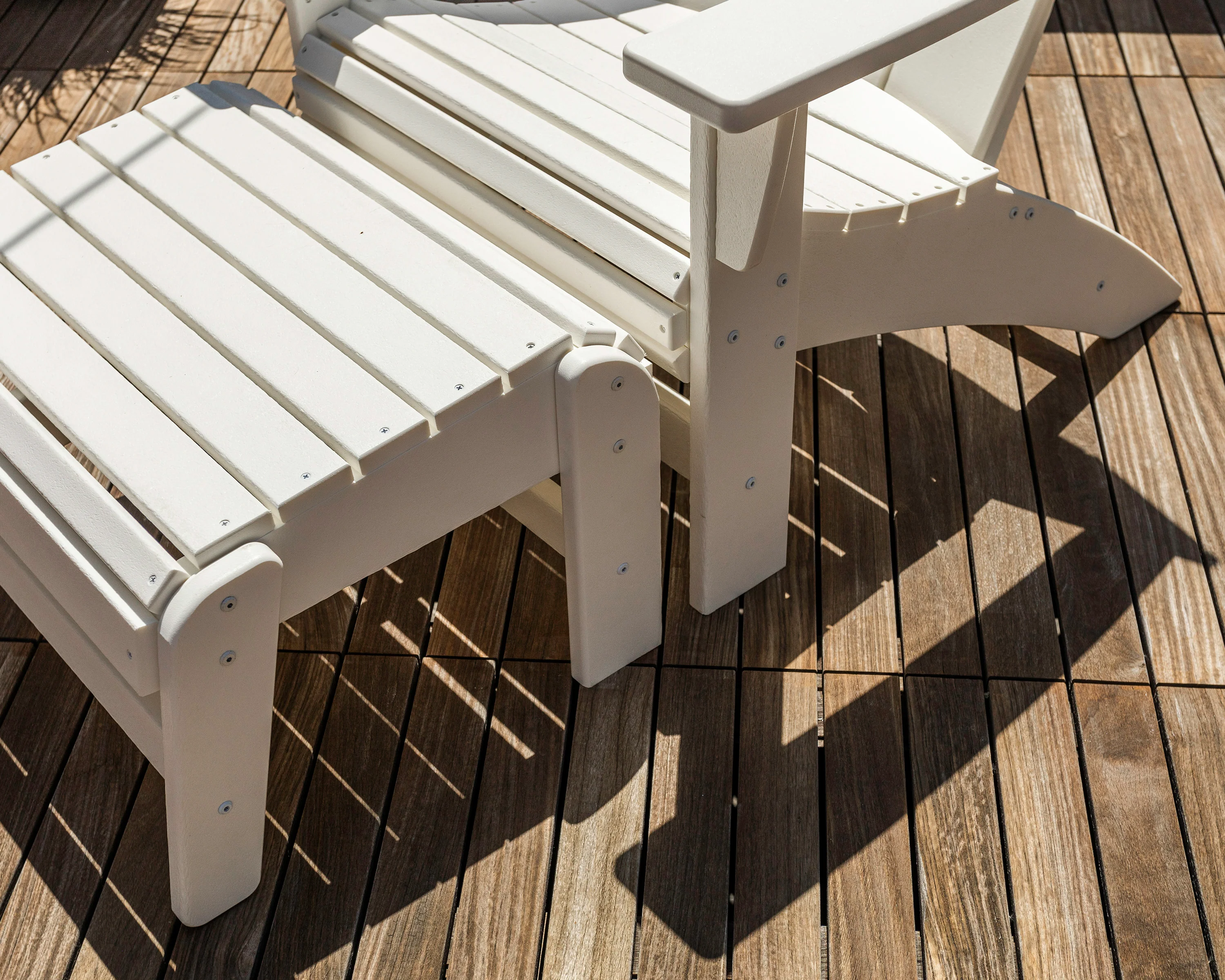 Modern Grand Adirondack Chair with Ottoman - Image 3