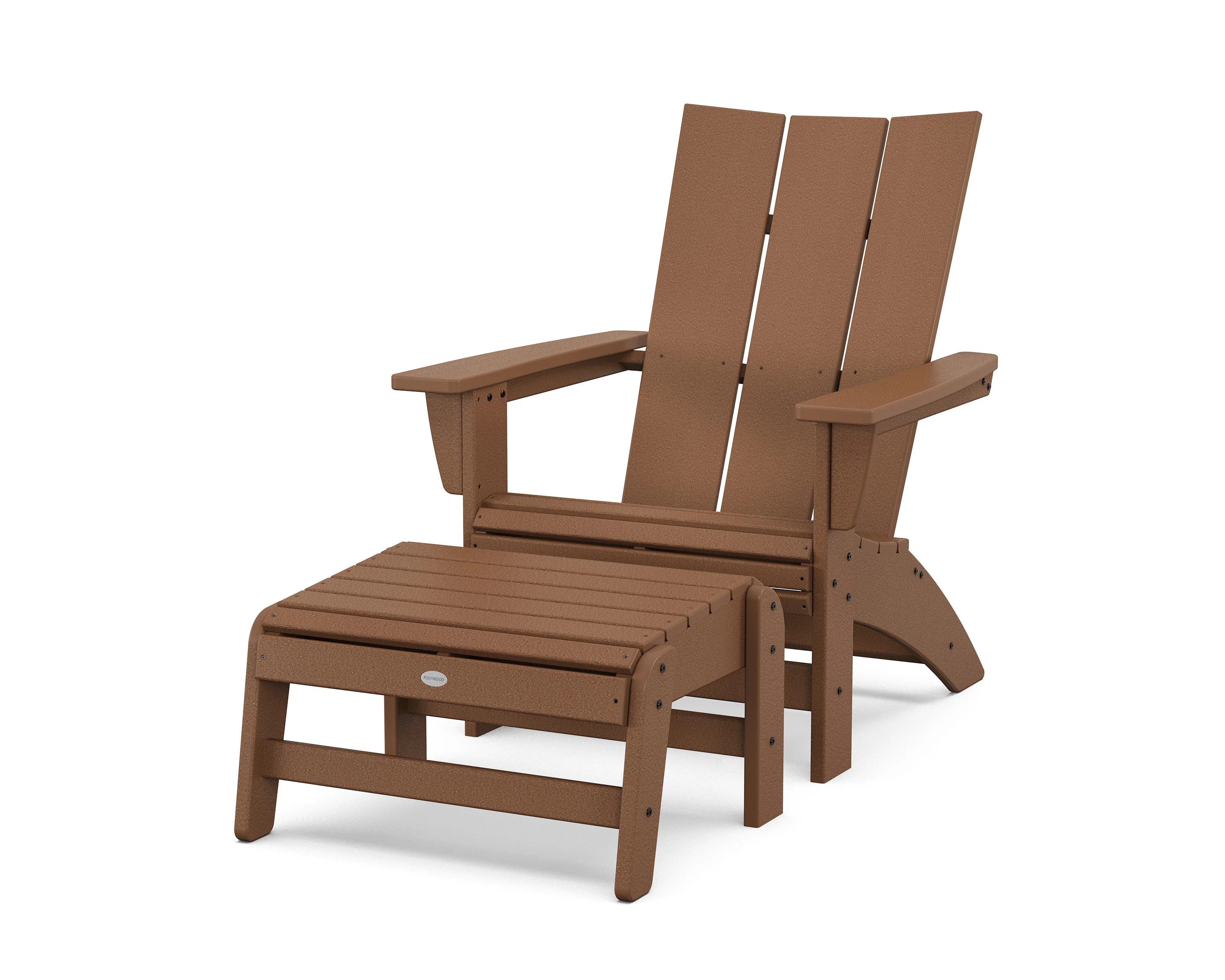 Modern Grand Adirondack Chair with Ottoman - Image 5