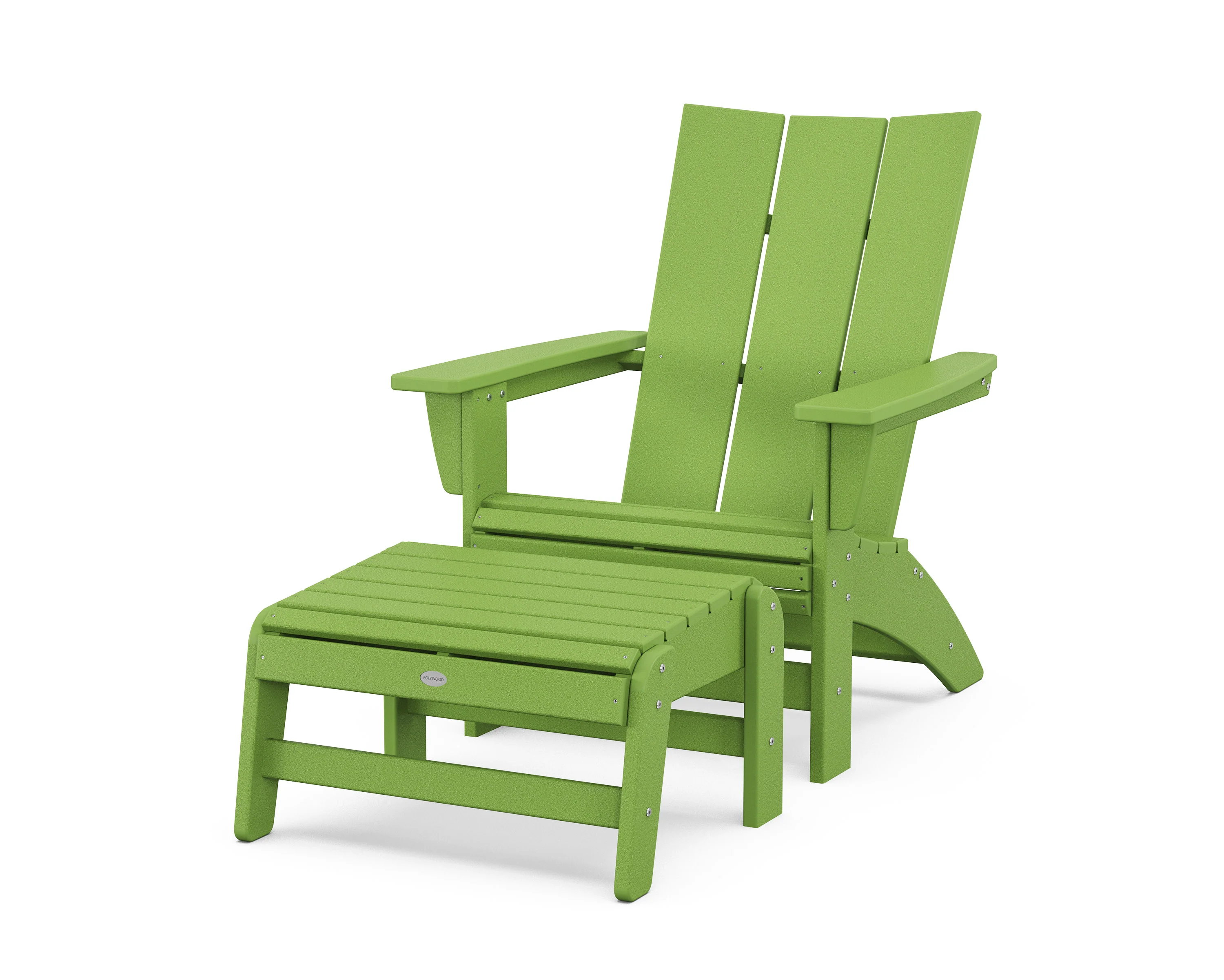 Modern Grand Adirondack Chair with Ottoman - Image 8