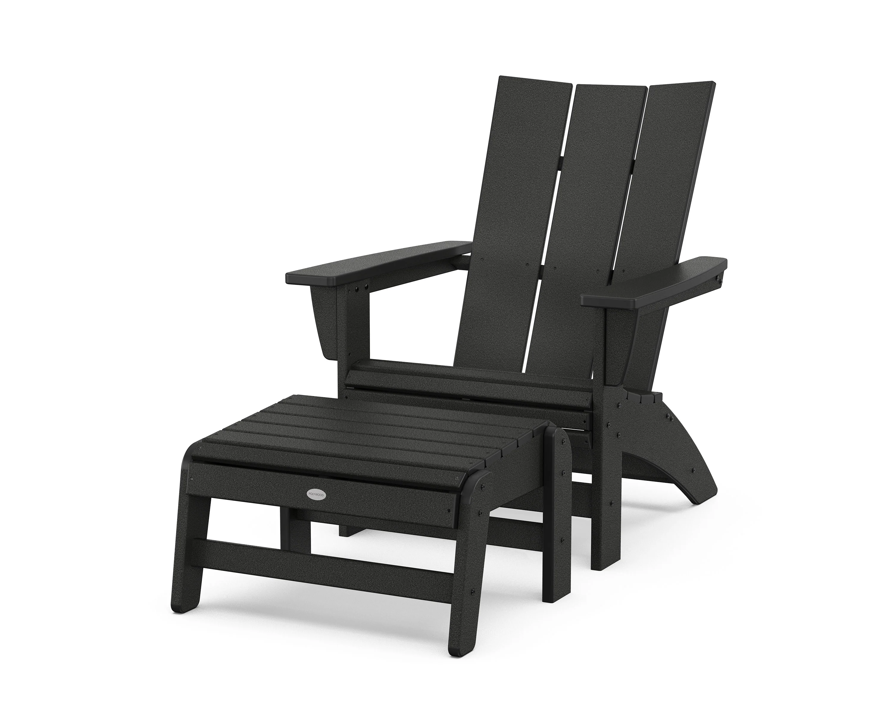 Modern Grand Adirondack Chair with Ottoman - Image 9