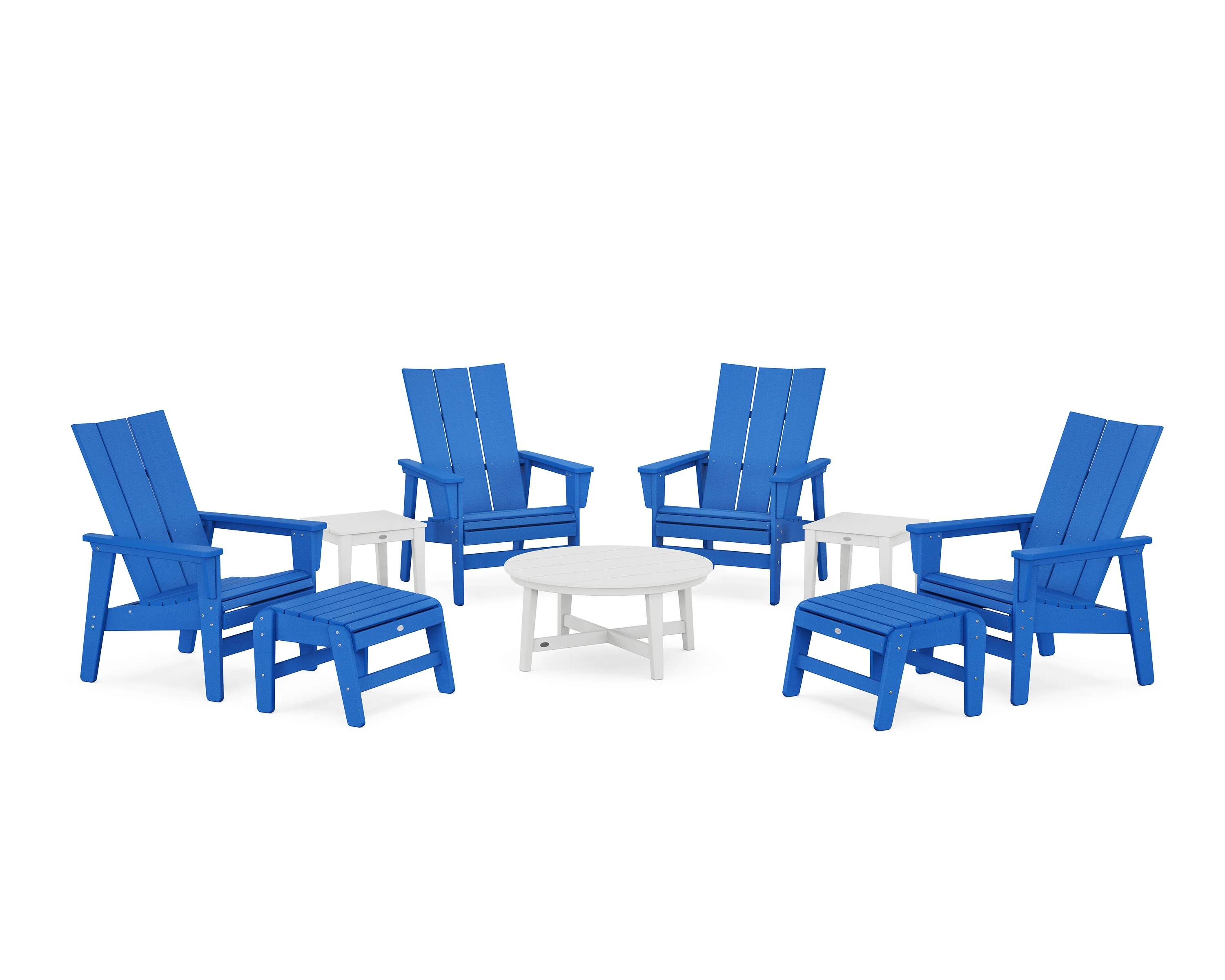 Modern Grand Upright Adirondack 9-Piece Conversation Set - Image 10