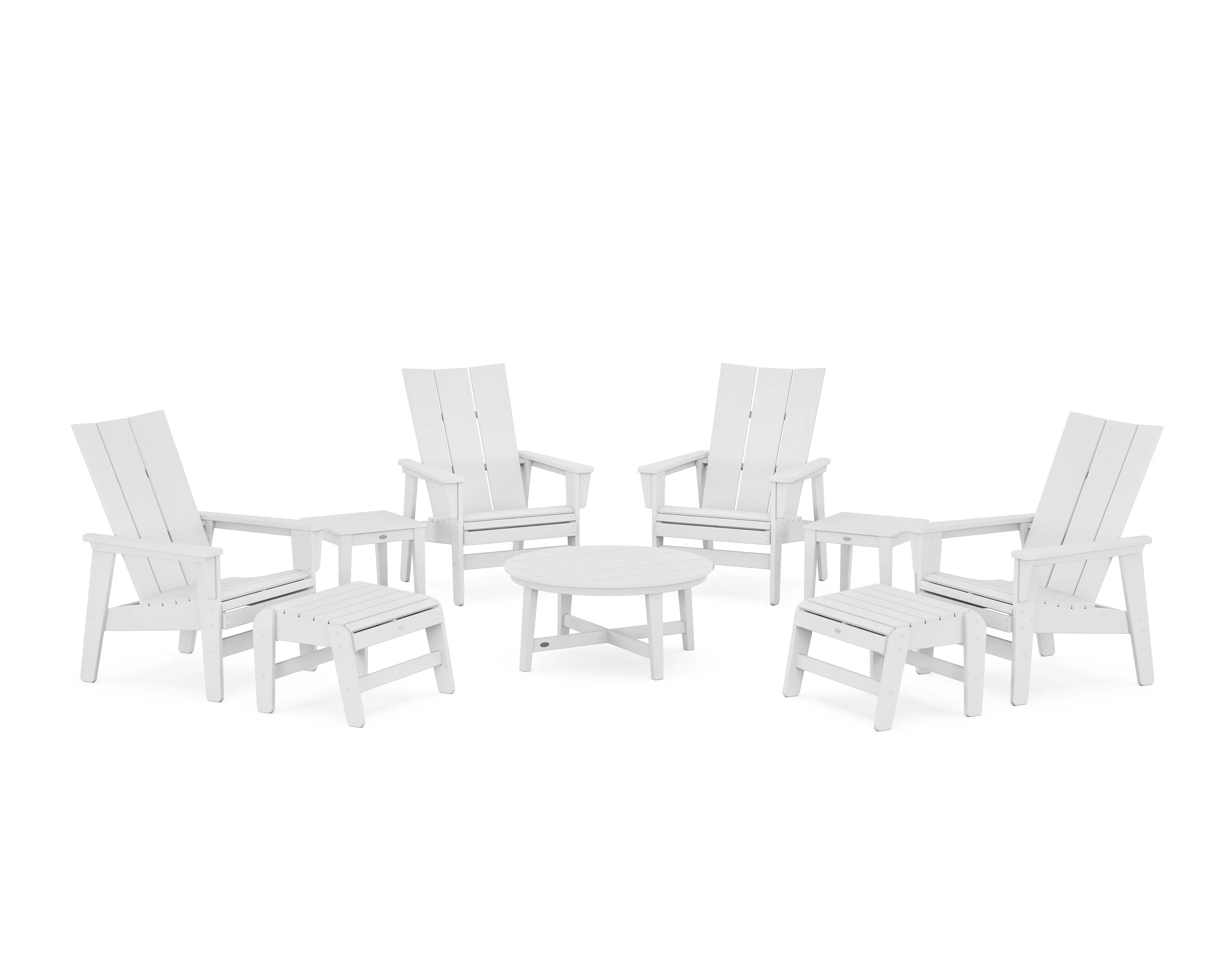 Modern Grand Upright Adirondack 9-Piece Conversation Set - Image 11