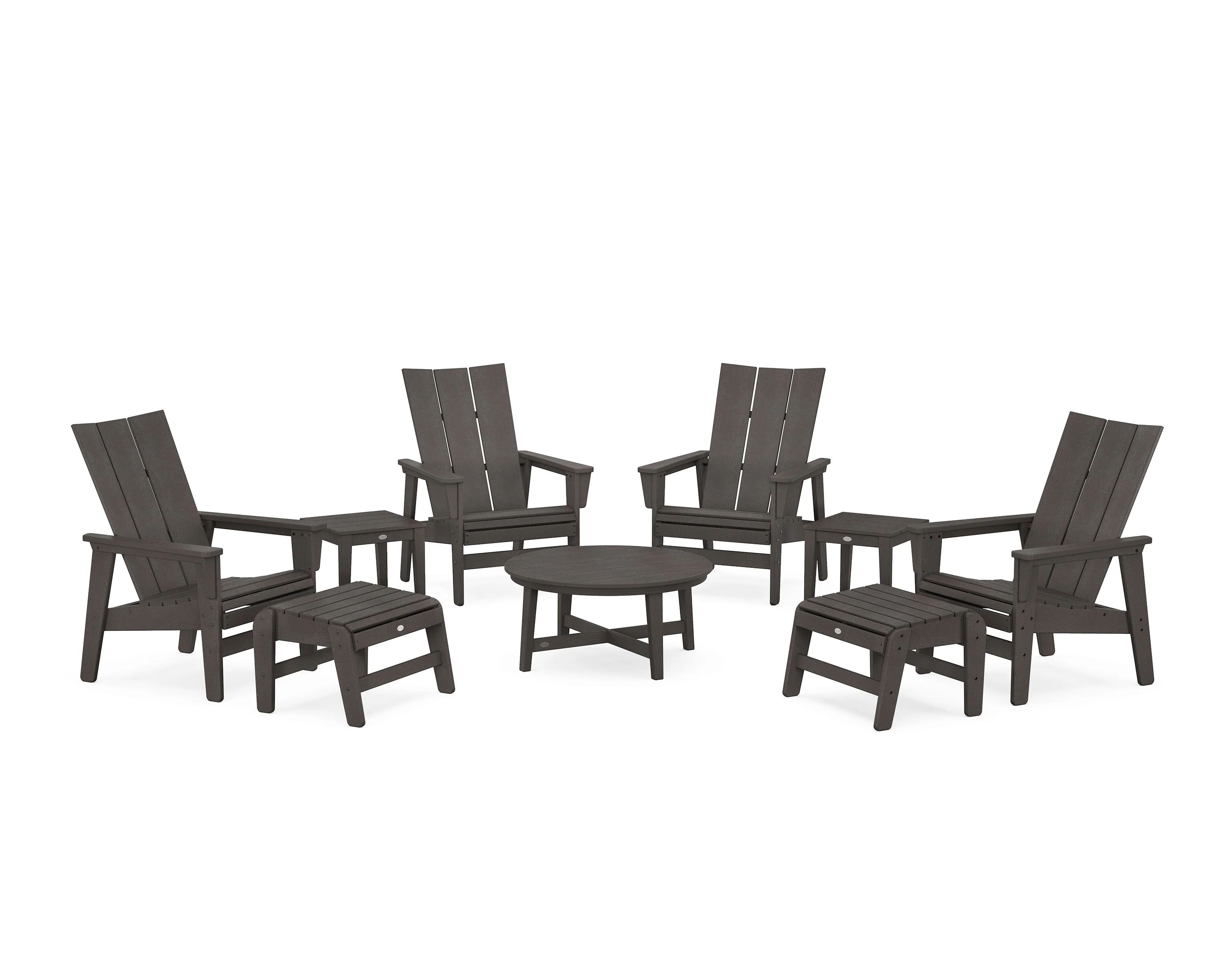 Modern Grand Upright Adirondack 9-Piece Conversation Set - Image 15