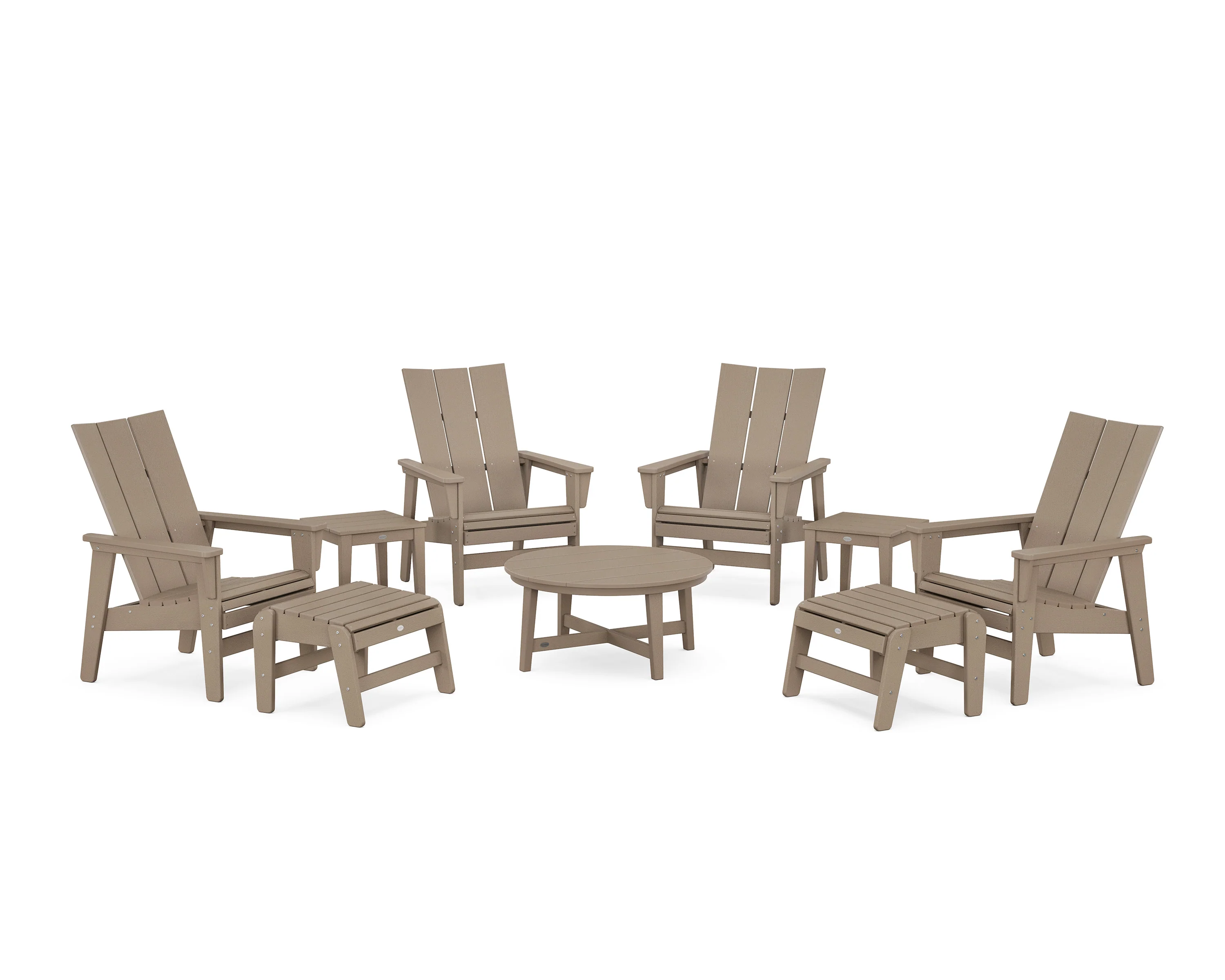 Modern Grand Upright Adirondack 9-Piece Conversation Set - Image 16