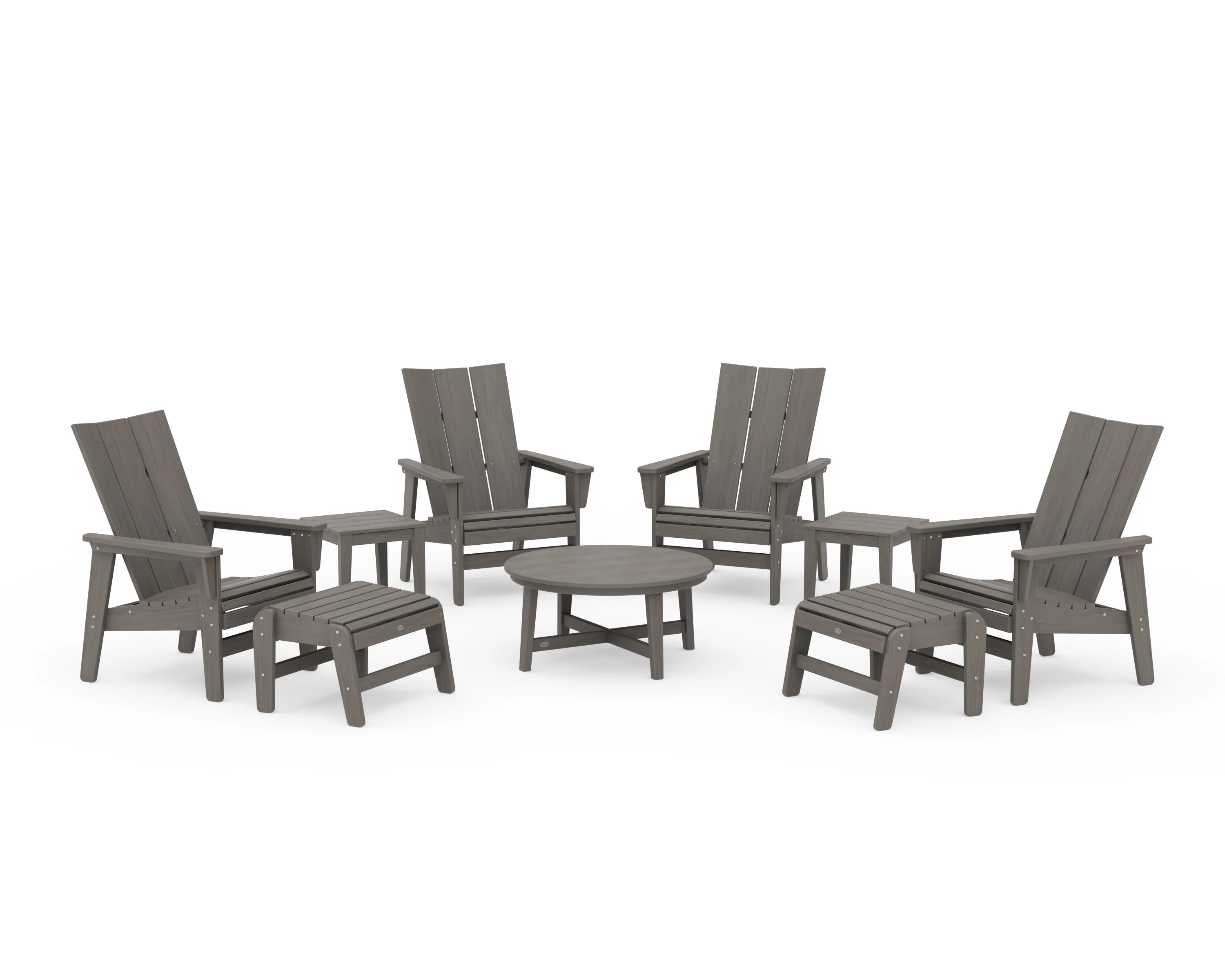 Modern Grand Upright Adirondack 9-Piece Conversation Set - Image 17