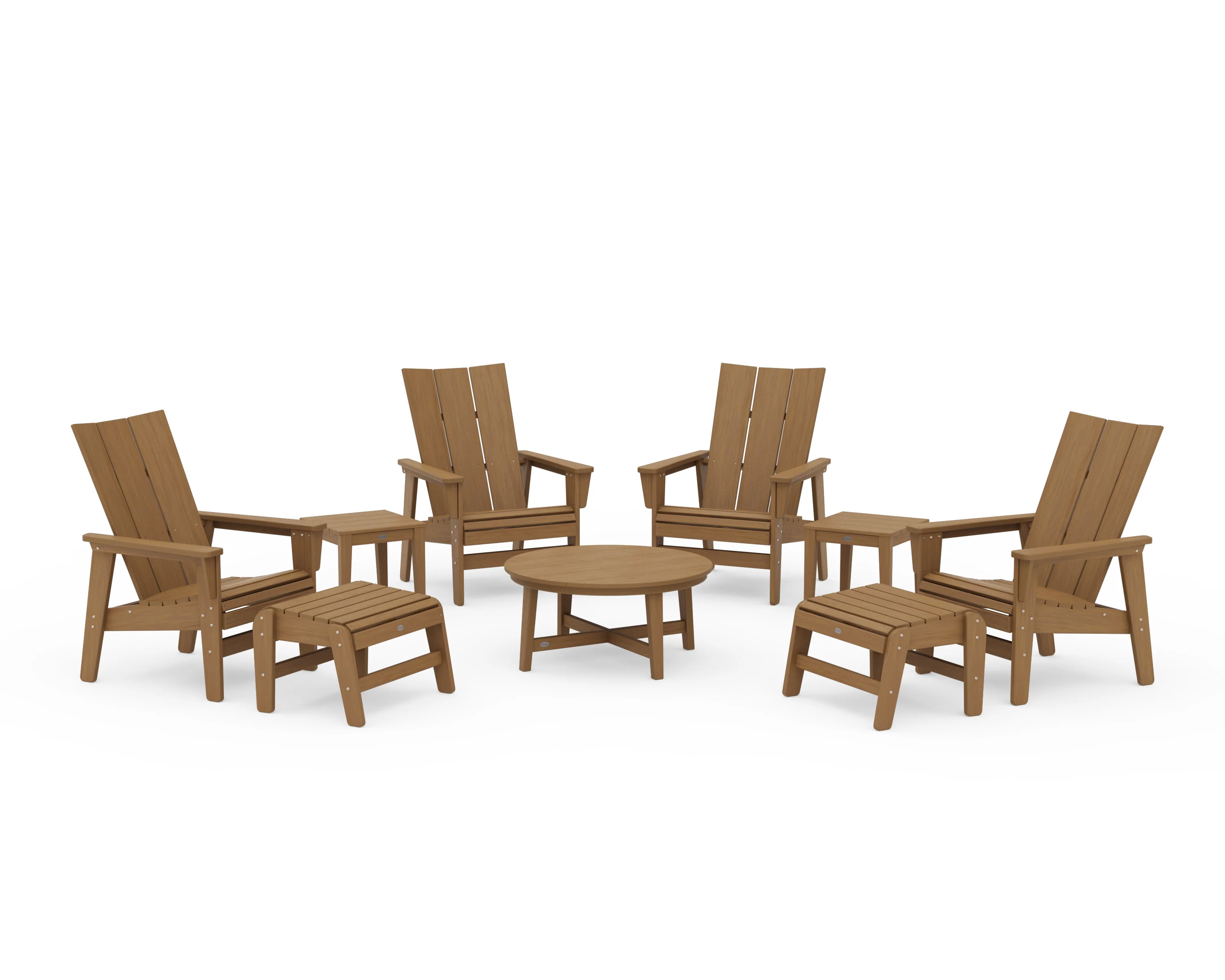 Modern Grand Upright Adirondack 9-Piece Conversation Set - Image 19