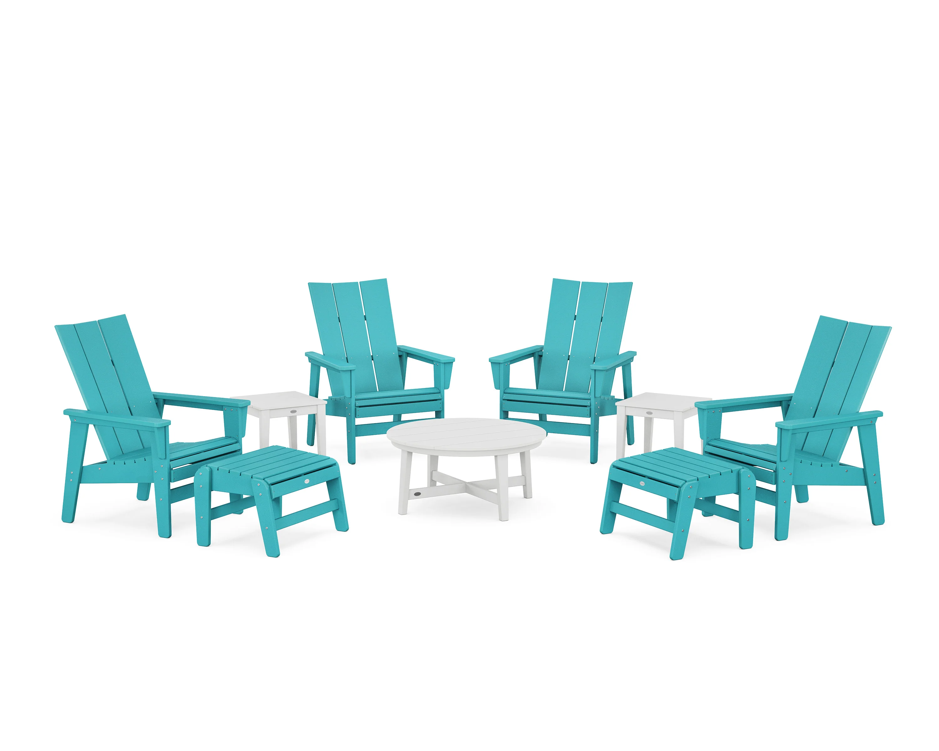 Modern Grand Upright Adirondack 9-Piece Conversation Set - Image 4