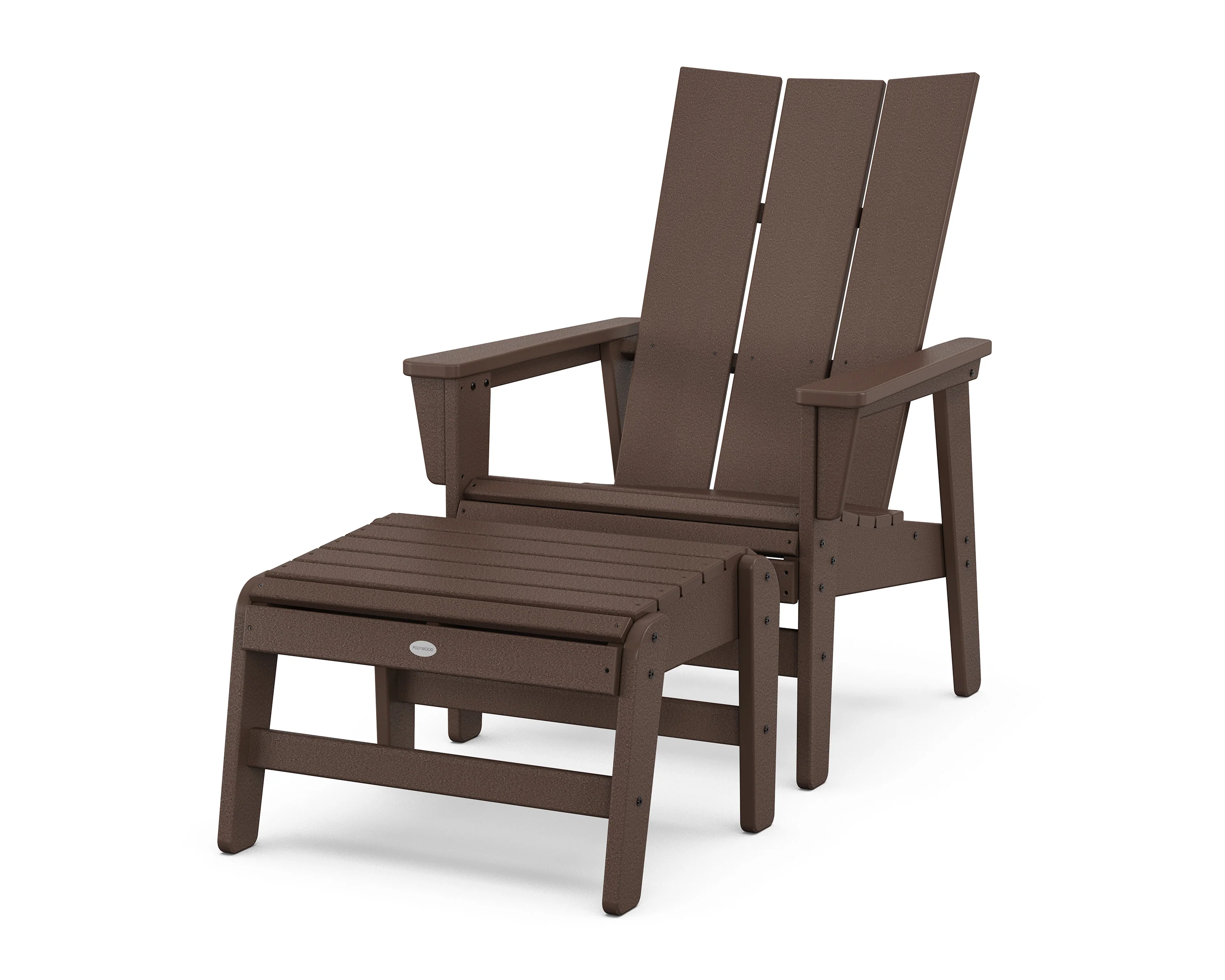 Modern Grand Upright Adirondack Chair with Ottoman - Image 11