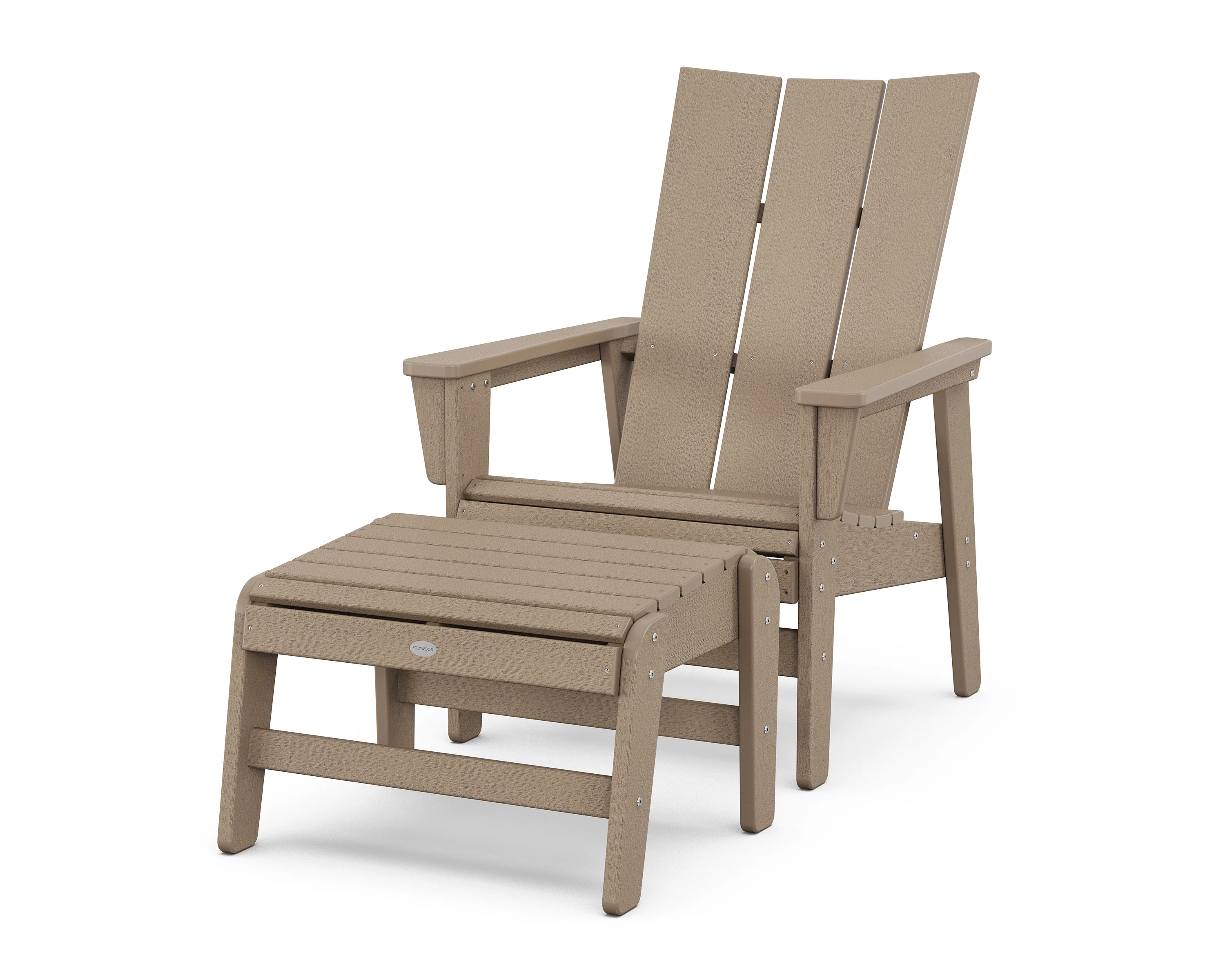 Modern Grand Upright Adirondack Chair with Ottoman - Image 13