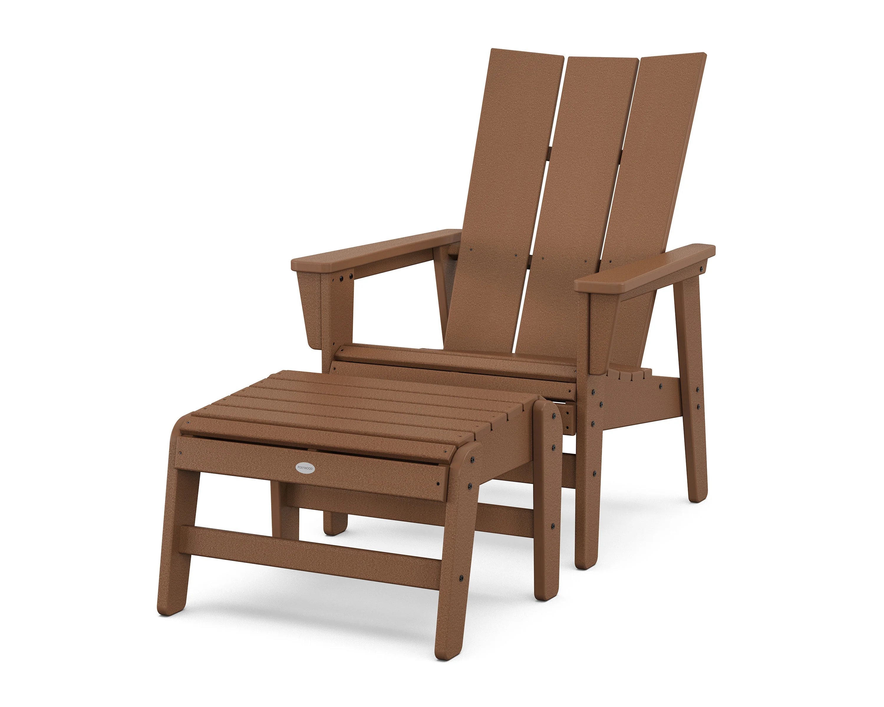 Modern Grand Upright Adirondack Chair with Ottoman - Image 16