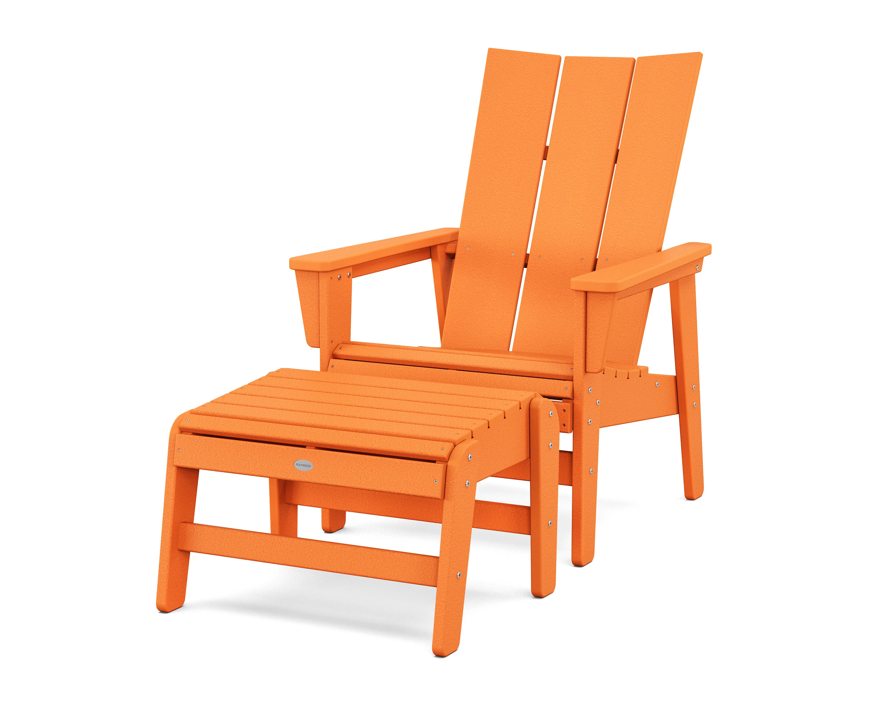 Modern Grand Upright Adirondack Chair with Ottoman - Image 17
