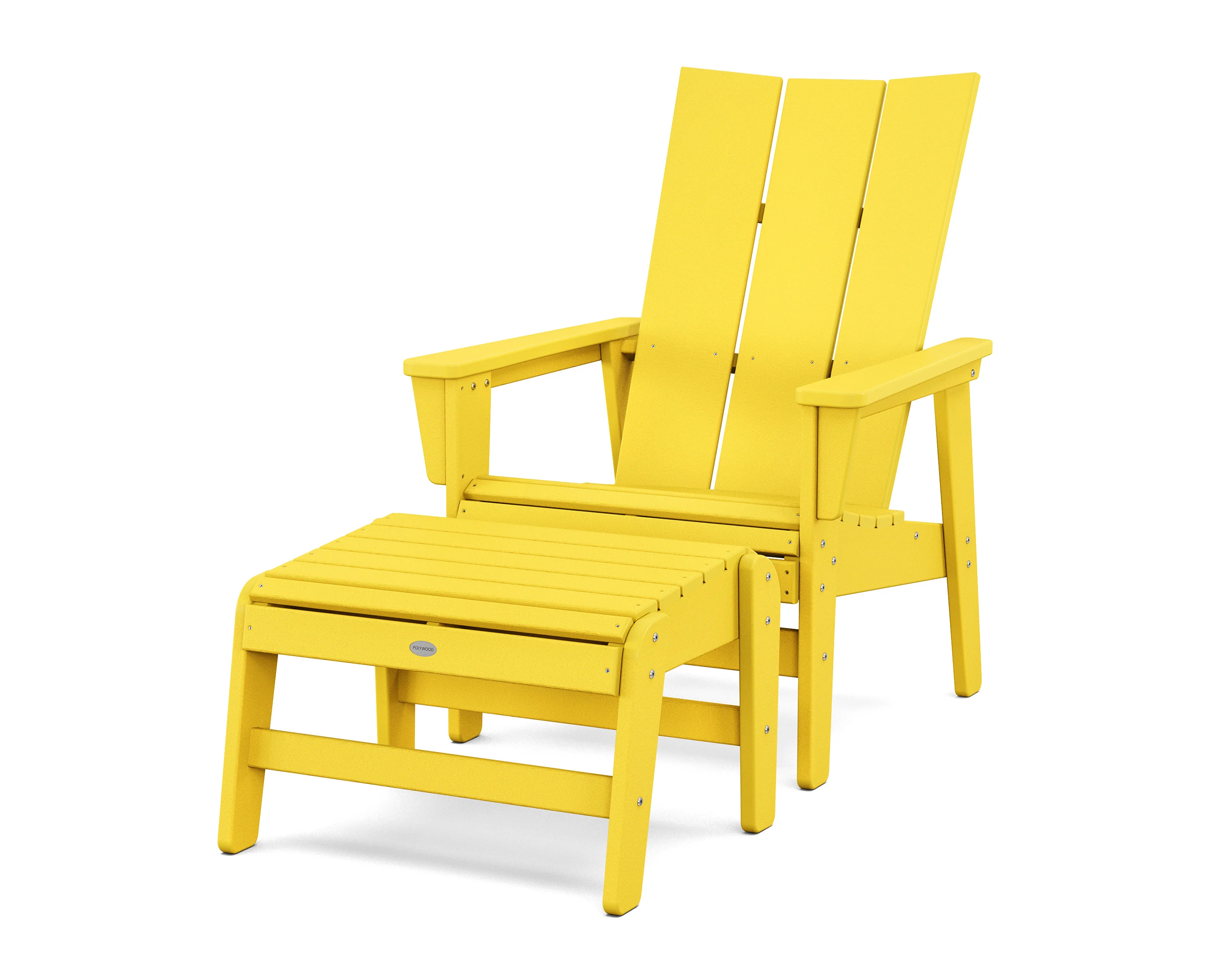 Modern Grand Upright Adirondack Chair with Ottoman - Image 18