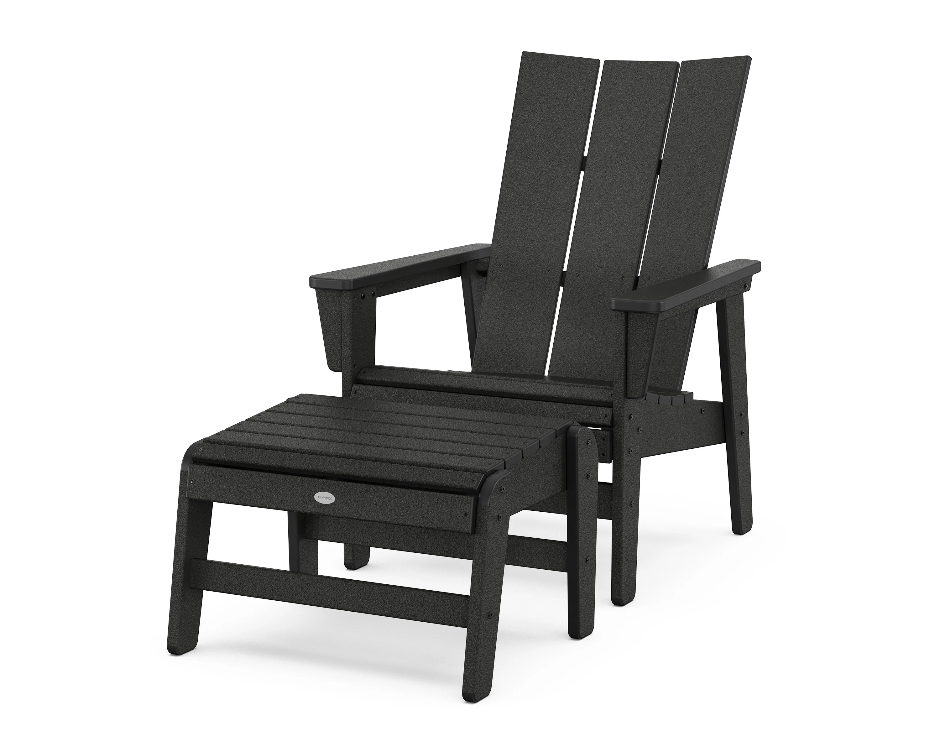 Modern Grand Upright Adirondack Chair with Ottoman - Image 19