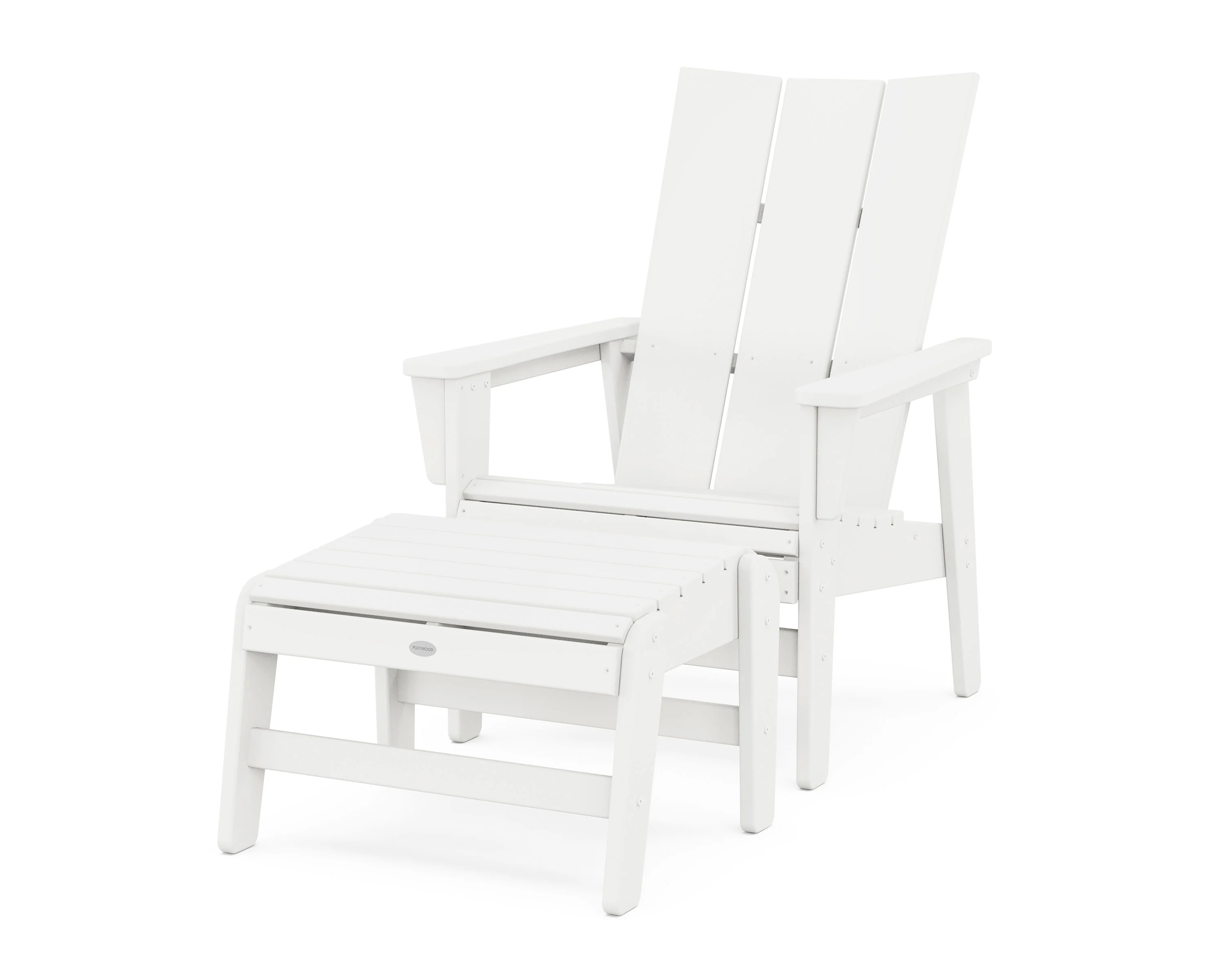 Modern Grand Upright Adirondack Chair with Ottoman - Image 20