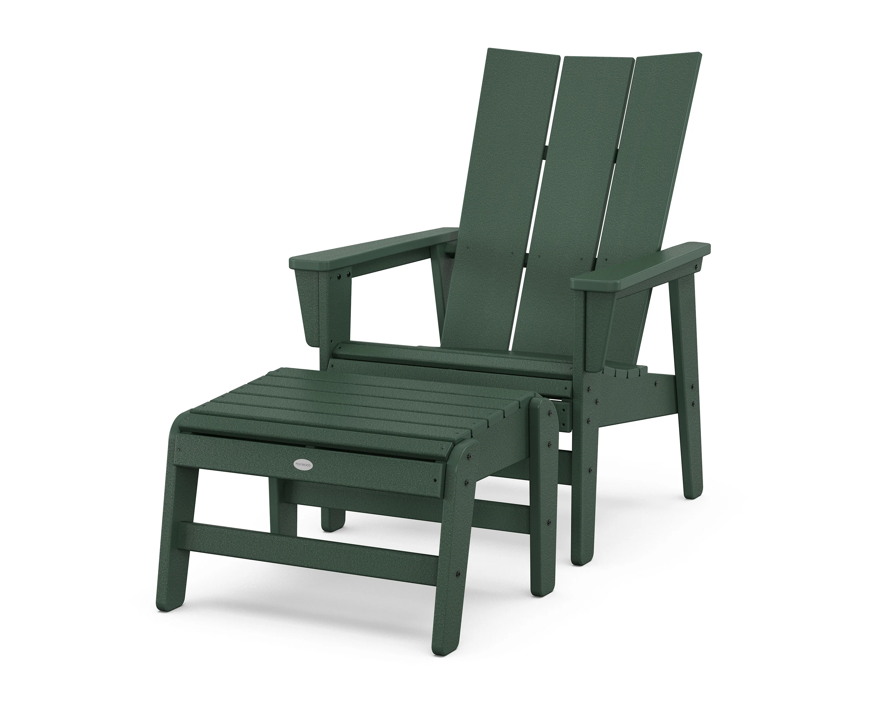Modern Grand Upright Adirondack Chair with Ottoman - Image 21
