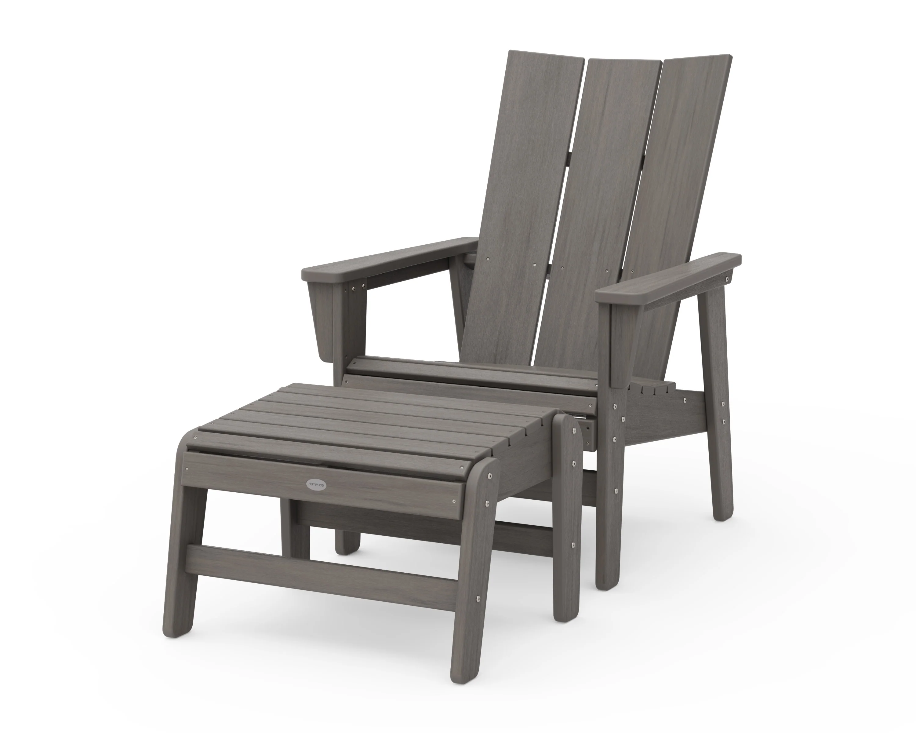 Modern Grand Upright Adirondack Chair with Ottoman - Image 22