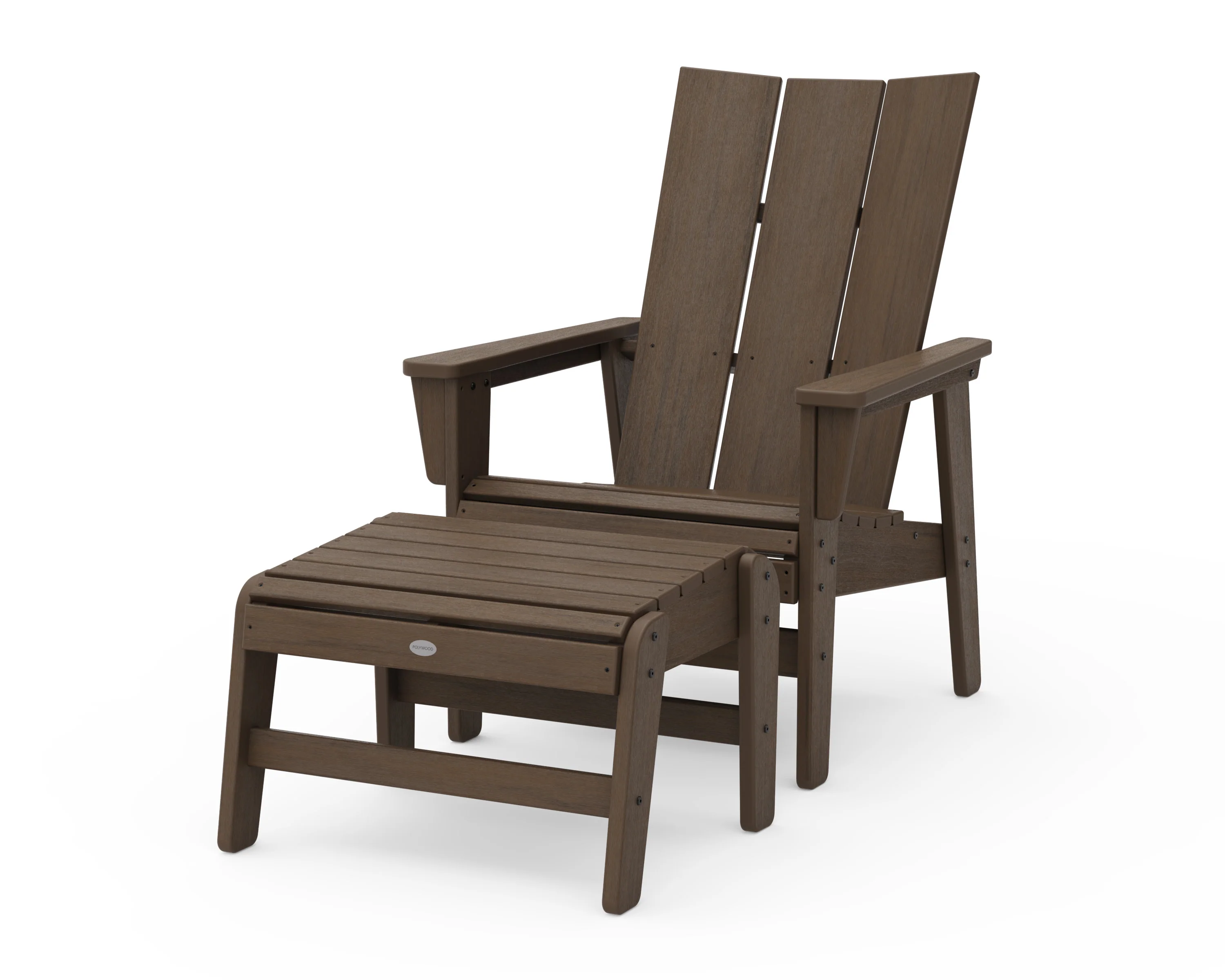 Modern Grand Upright Adirondack Chair with Ottoman - Image 23