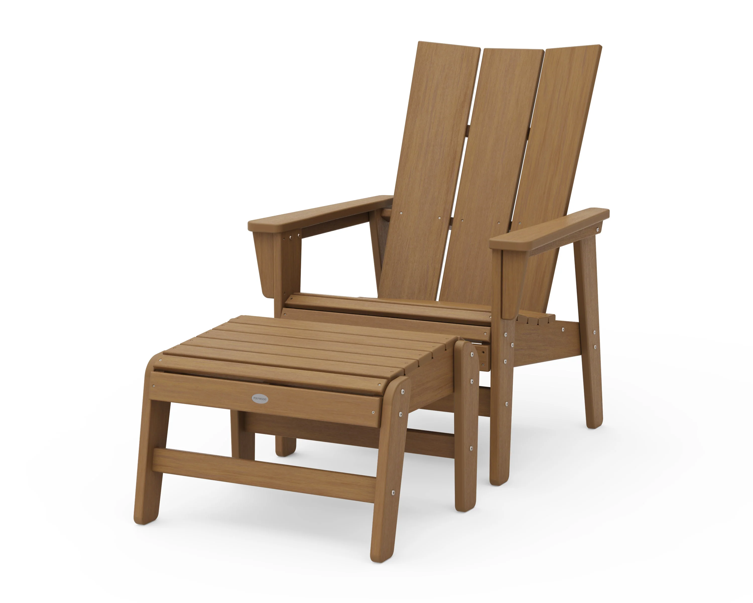 Modern Grand Upright Adirondack Chair with Ottoman - Image 24
