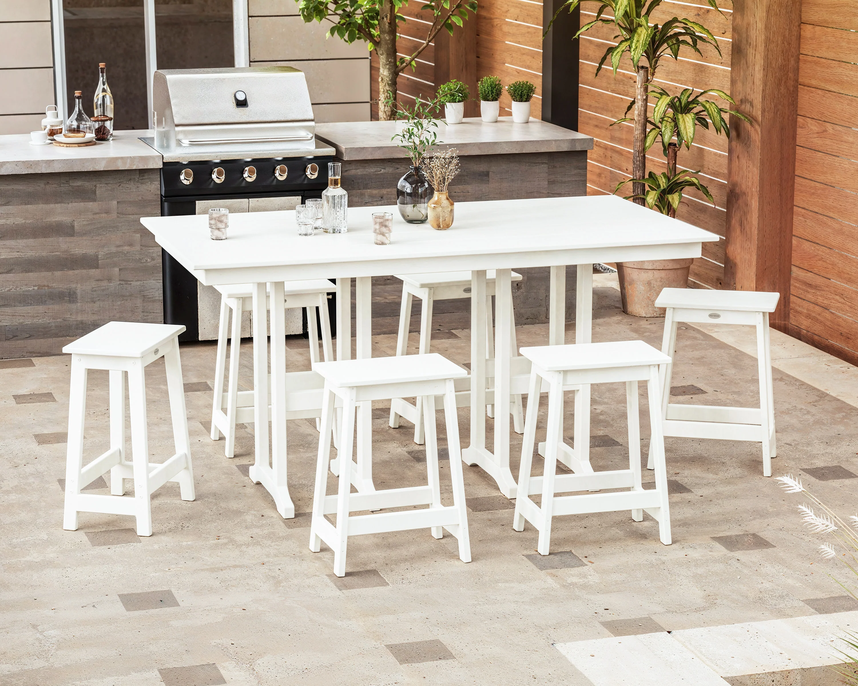Modern Studio Counter Stool 7-Piece Set - Image 3